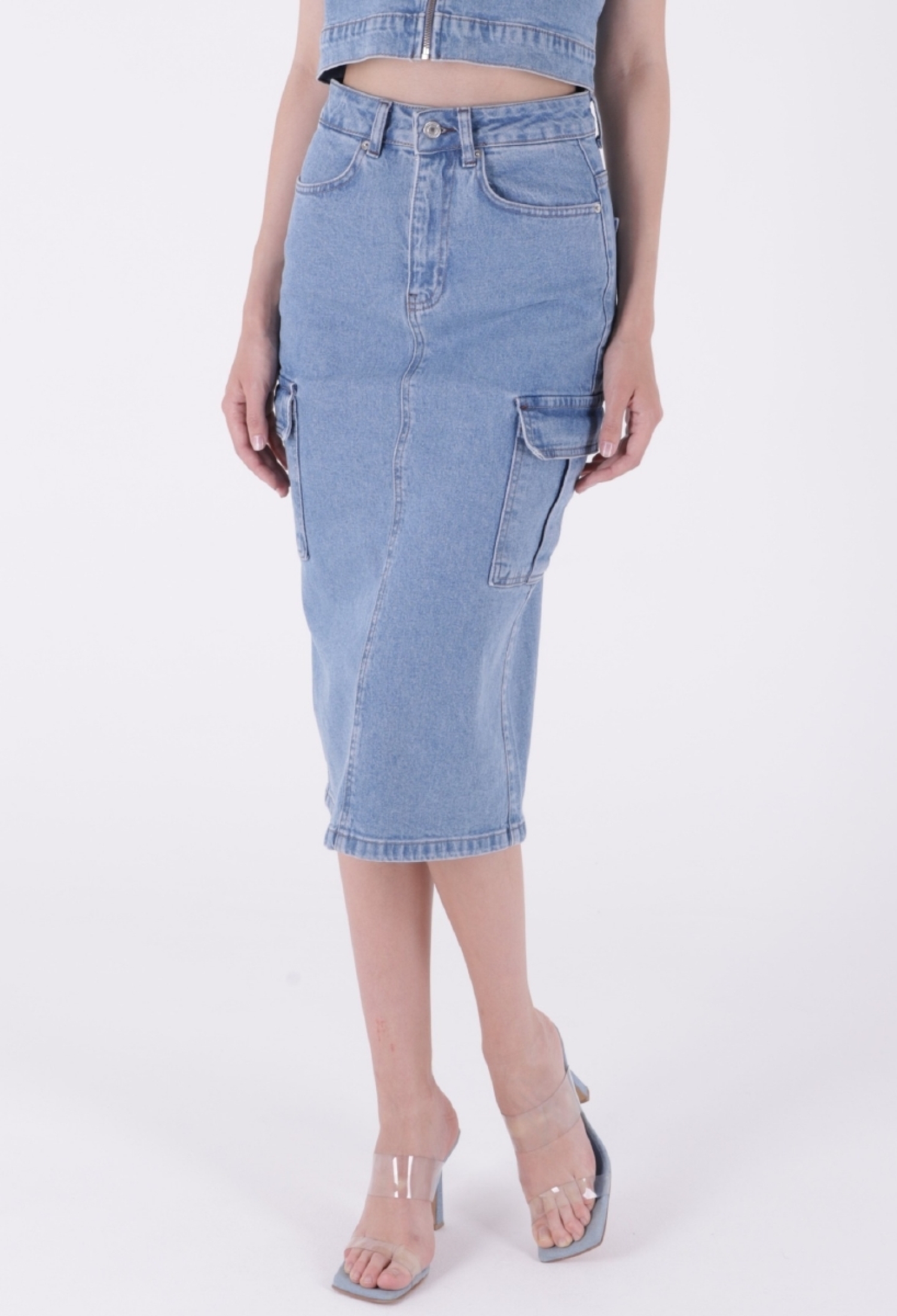 Cargo Pocket Denim Skirt - Brand: XLove - Women & Kids, Baby Clothes Wholesale - TheBS Women