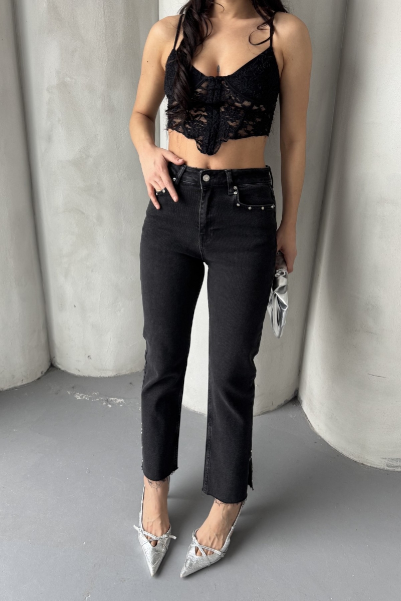 Flare Leg Mom Jeans With Side Slit – Brand: XLove – Women & Kids, Baby Clothes Wholesale – TheBS Women