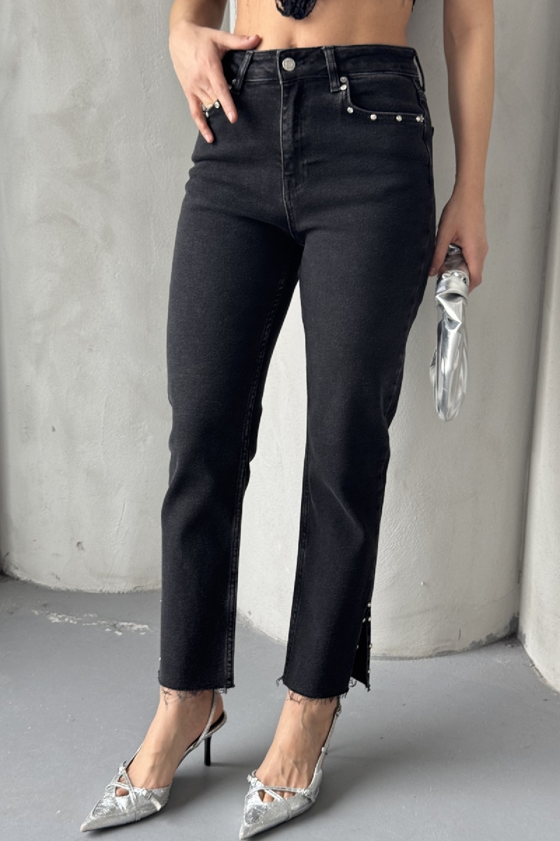 Flare Leg Mom Jeans With Side Slit – Brand: XLove – Women & Kids, Baby Clothes Wholesale – TheBS Women