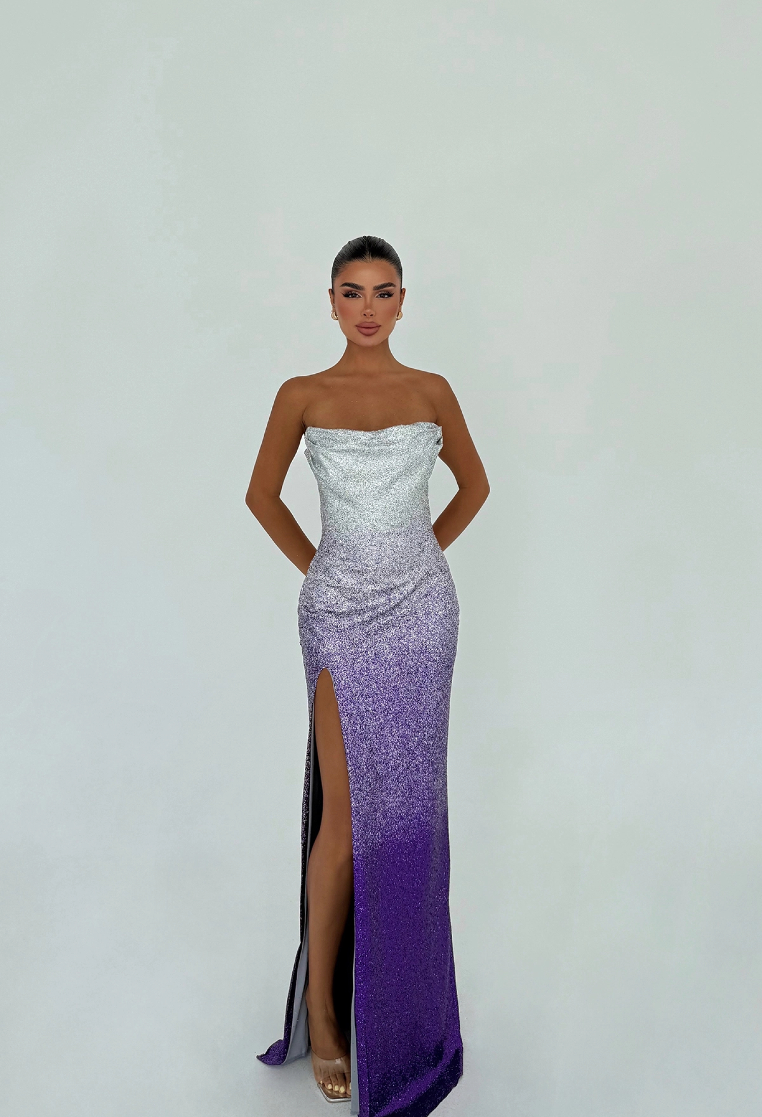 Silver Sexy Glam Formal Elegant Slip Dress - Brand: EYYO ATELIER - Women & Kids, Baby Clothes Wholesale - TheBS Women