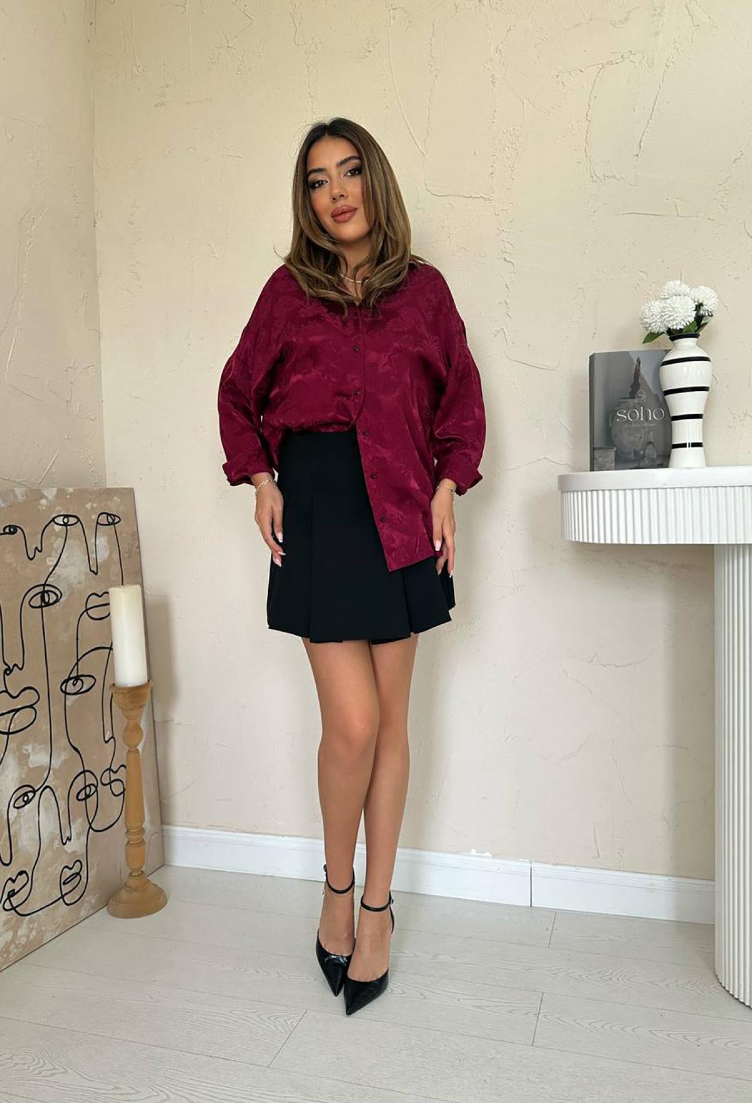 Floral V-Neck Oversized Shirt - Brand: Elisa - Women & Kids, Baby Clothes Wholesale - TheBS Women