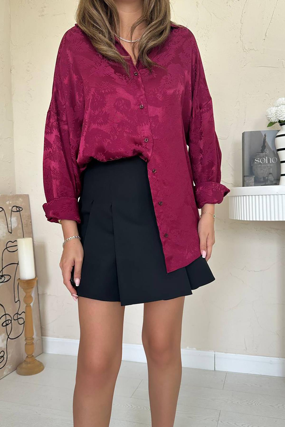 Floral V-Neck Oversized Shirt - Brand: Elisa - Women & Kids, Baby Clothes Wholesale - TheBS Women Floral V-Neck Oversized Shirt - Brand: Elisa - Women & Kids, Baby Clothes Wholesale - TheBS Women