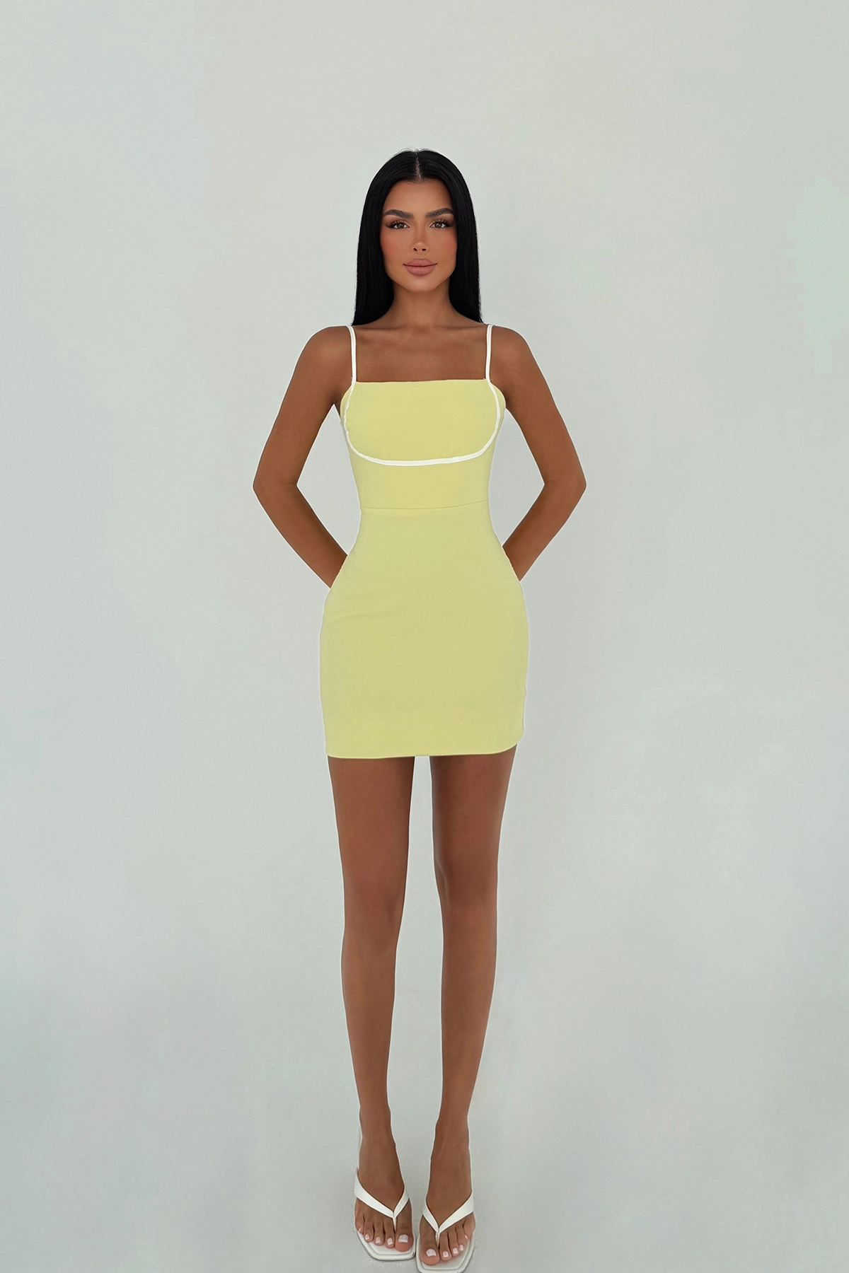 Sexy Bodycon Mini Dress With Square Neck – Brand: EYYO ATELIER – Women & Kids, Baby Clothes Wholesale – TheBS Women