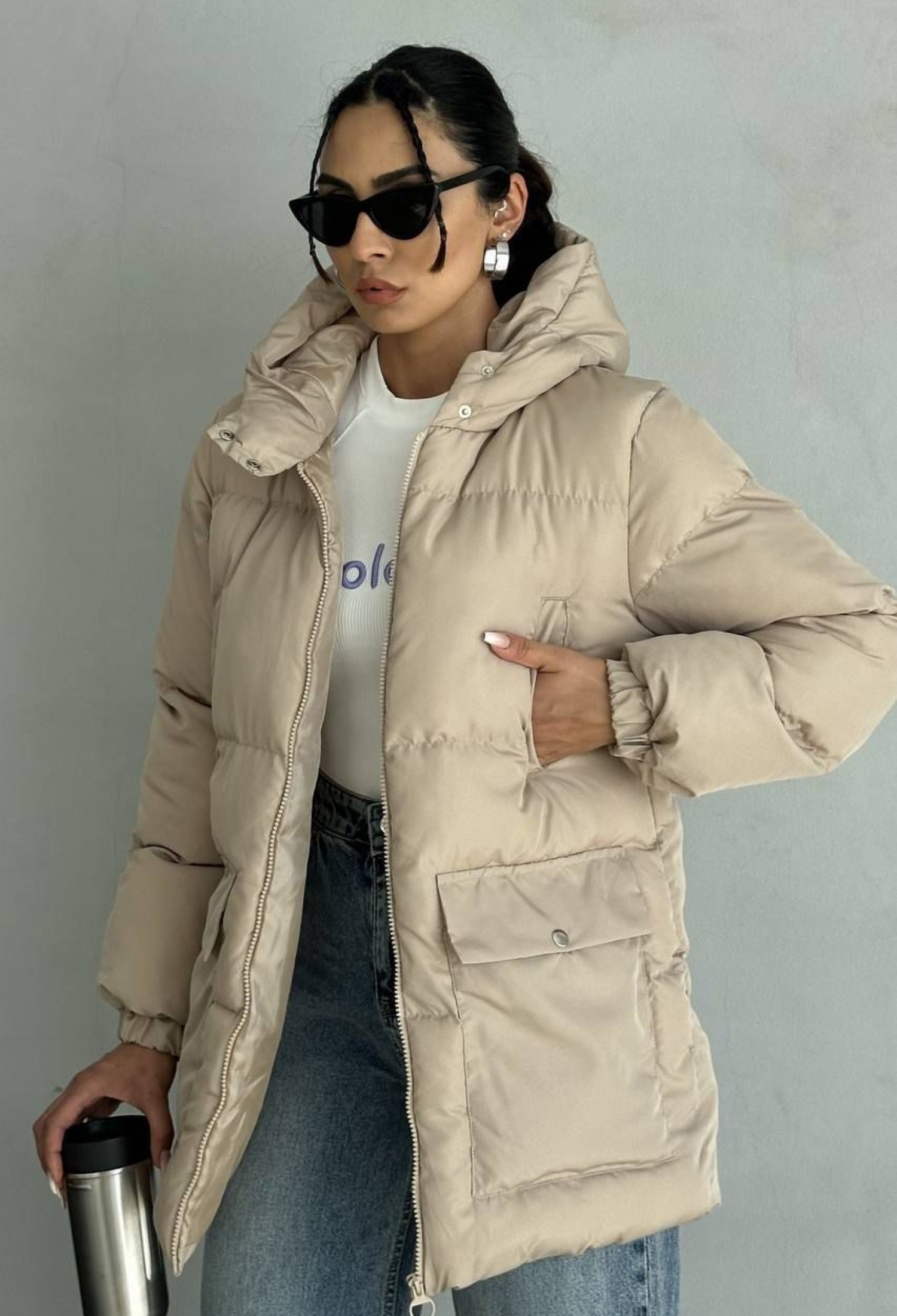 Puffer Jacket With Hooded Collar - Brand: My Jest Fashion - Women & Kids, Baby Clothes Wholesale - TheBS Women