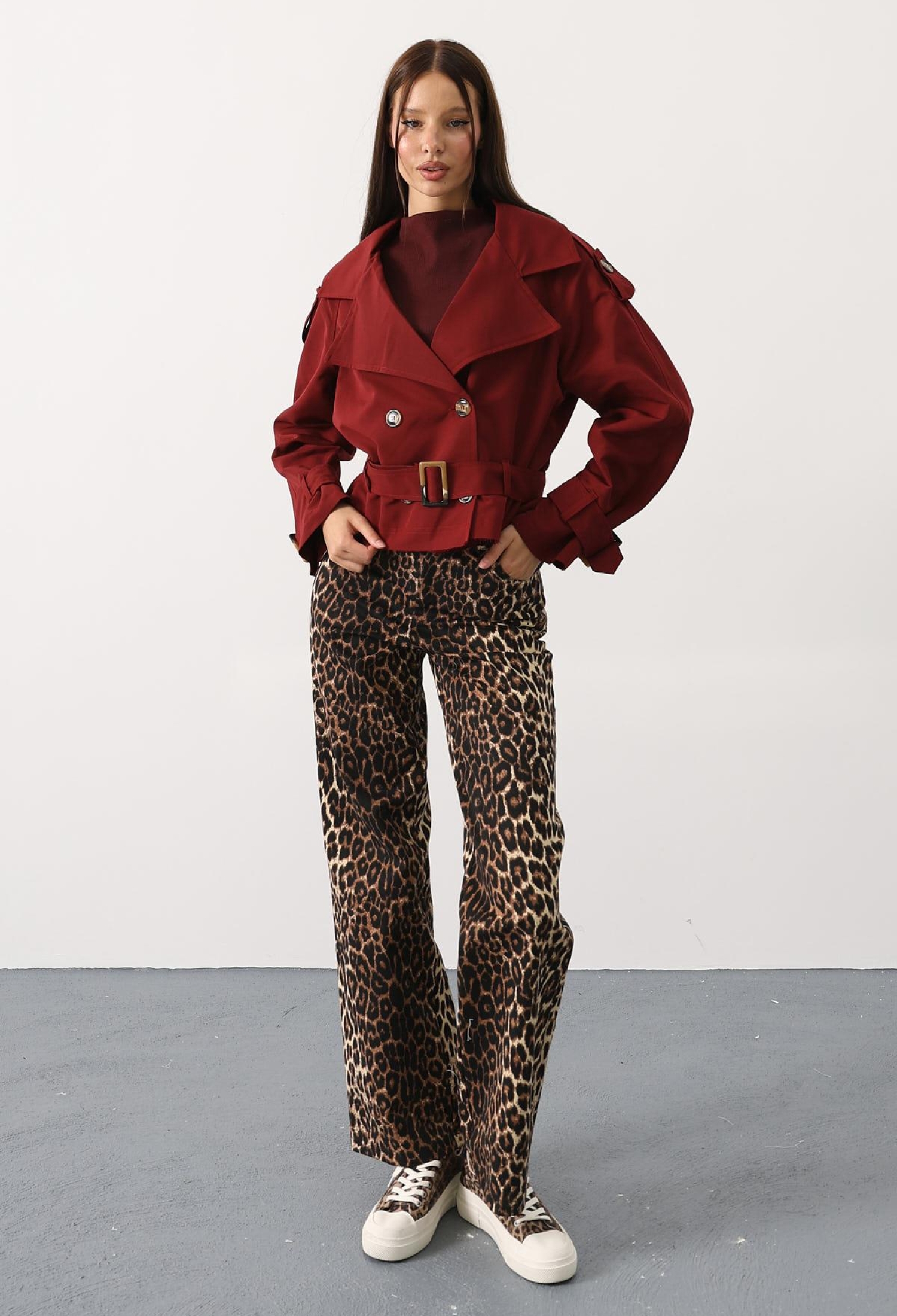 Trenchcoat Double-Breasted Elegant Coat - Brand: Reyon - Women & Kids, Baby Clothes Wholesale - TheBS Women