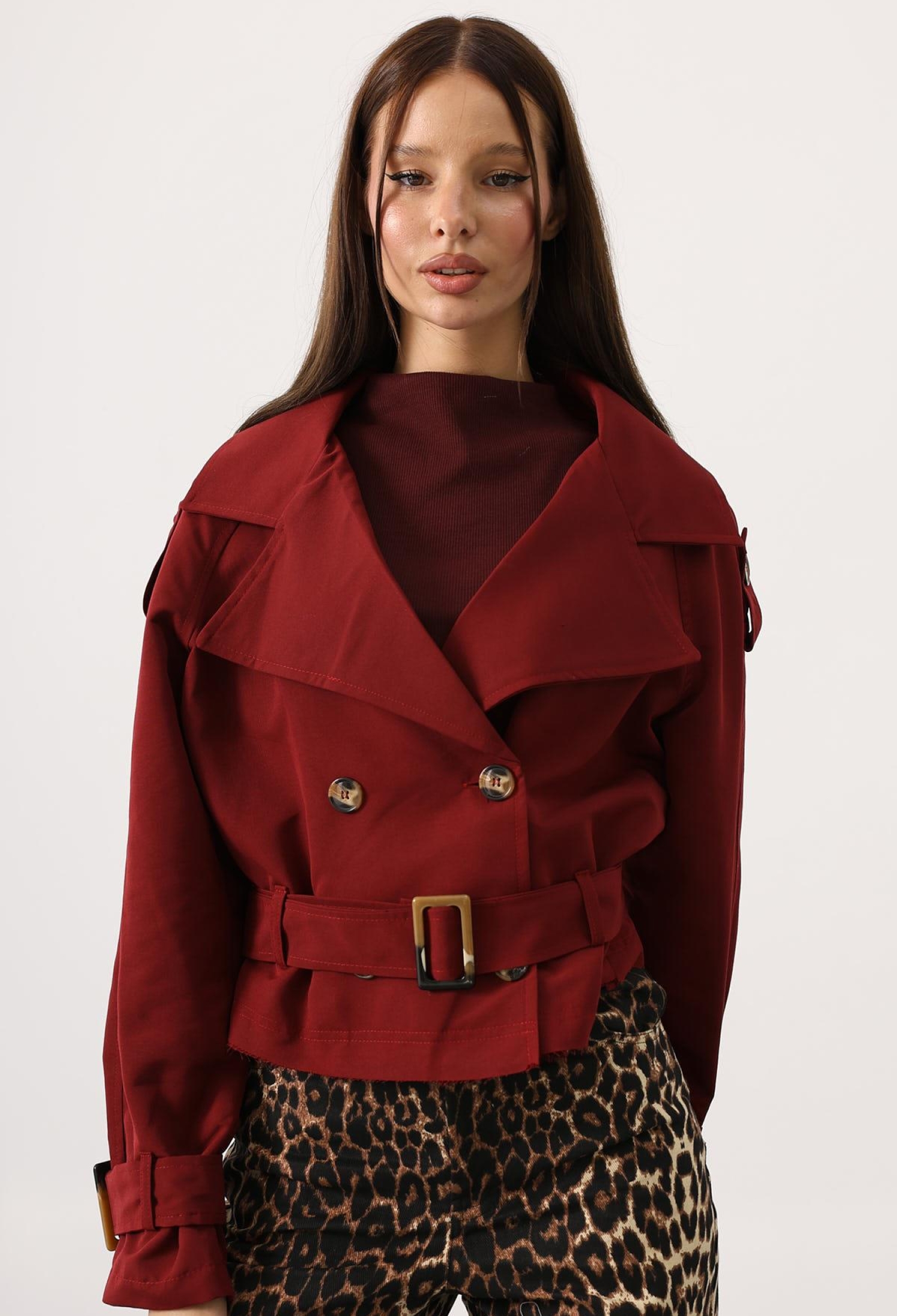 Trenchcoat Double-Breasted Elegant Coat - Brand: Reyon - Women & Kids, Baby Clothes Wholesale - TheBS Women