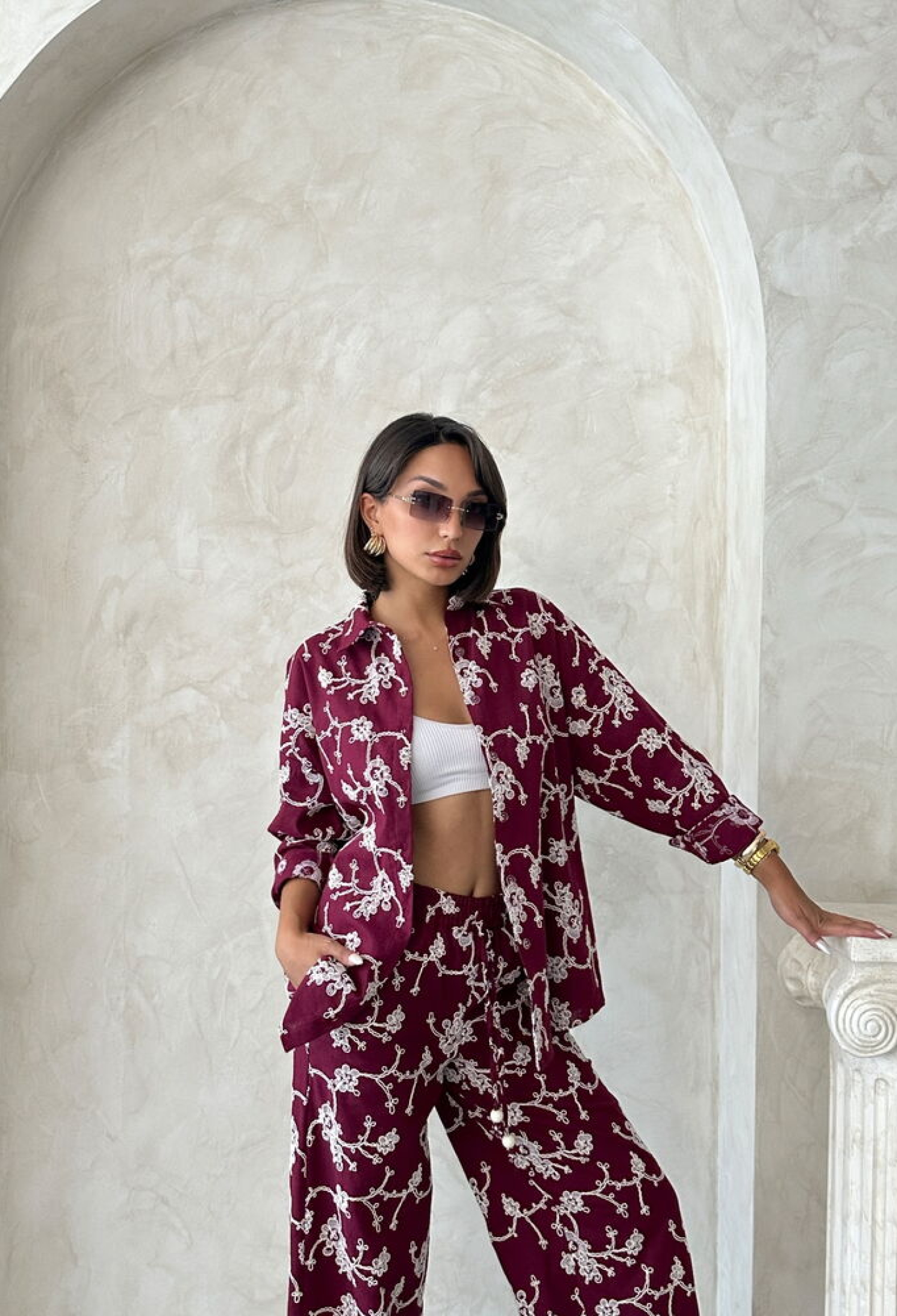 Burgundy Casual Elegant - Brand: Topshow - Women & Kids, Baby Clothes Wholesale - TheBS Women