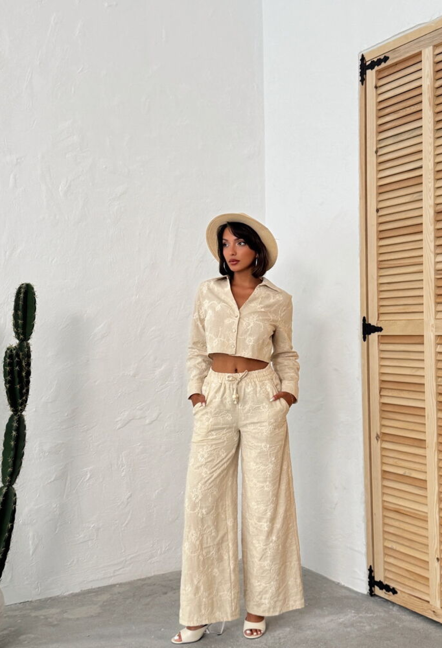 Beige Palazzo Pants - Brand: Topshow - Women & Kids, Baby Clothes Wholesale - TheBS Women