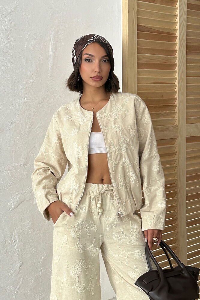 Beige Stylish Casual Business And Party Jacket - Brand: Topshow - Women & Kids, Baby Clothes Wholesale - TheBS Women