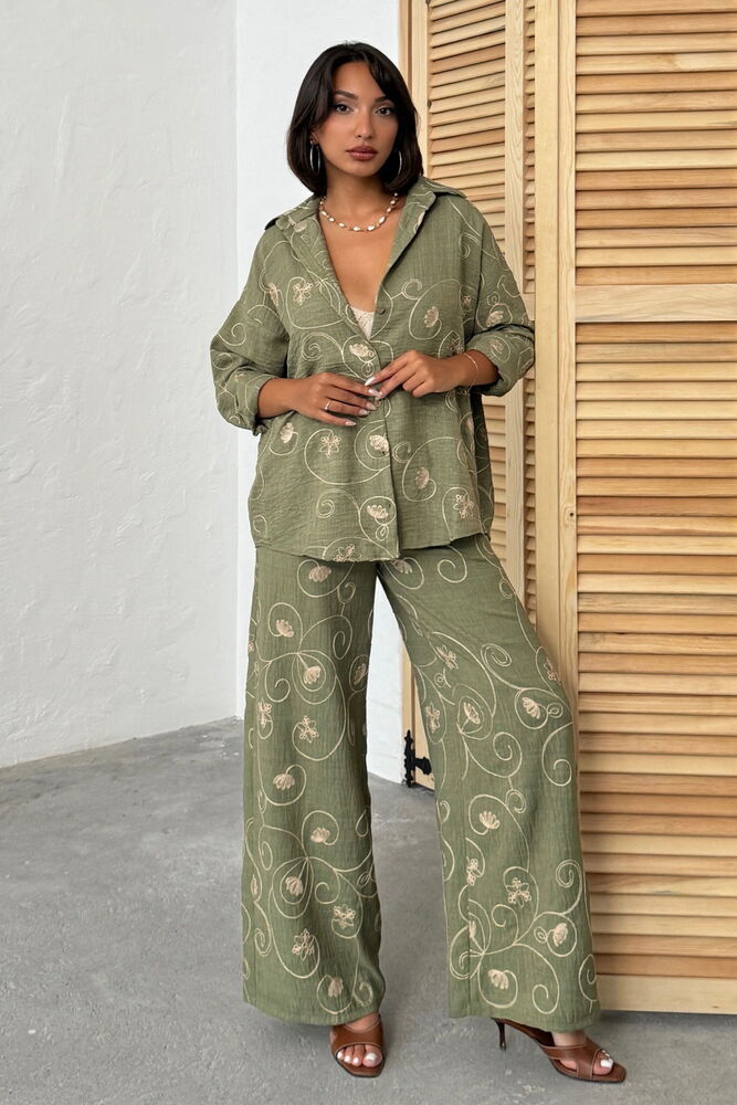 Green Elegant Floral Palazzo – Brand: Topshow – Women & Kids, Baby Clothes Wholesale – TheBS Women