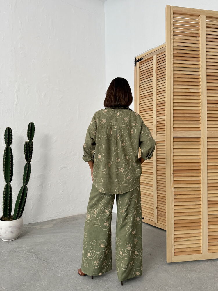 Green Elegant Floral Palazzo – Brand: Topshow – Women & Kids, Baby Clothes Wholesale – TheBS Women