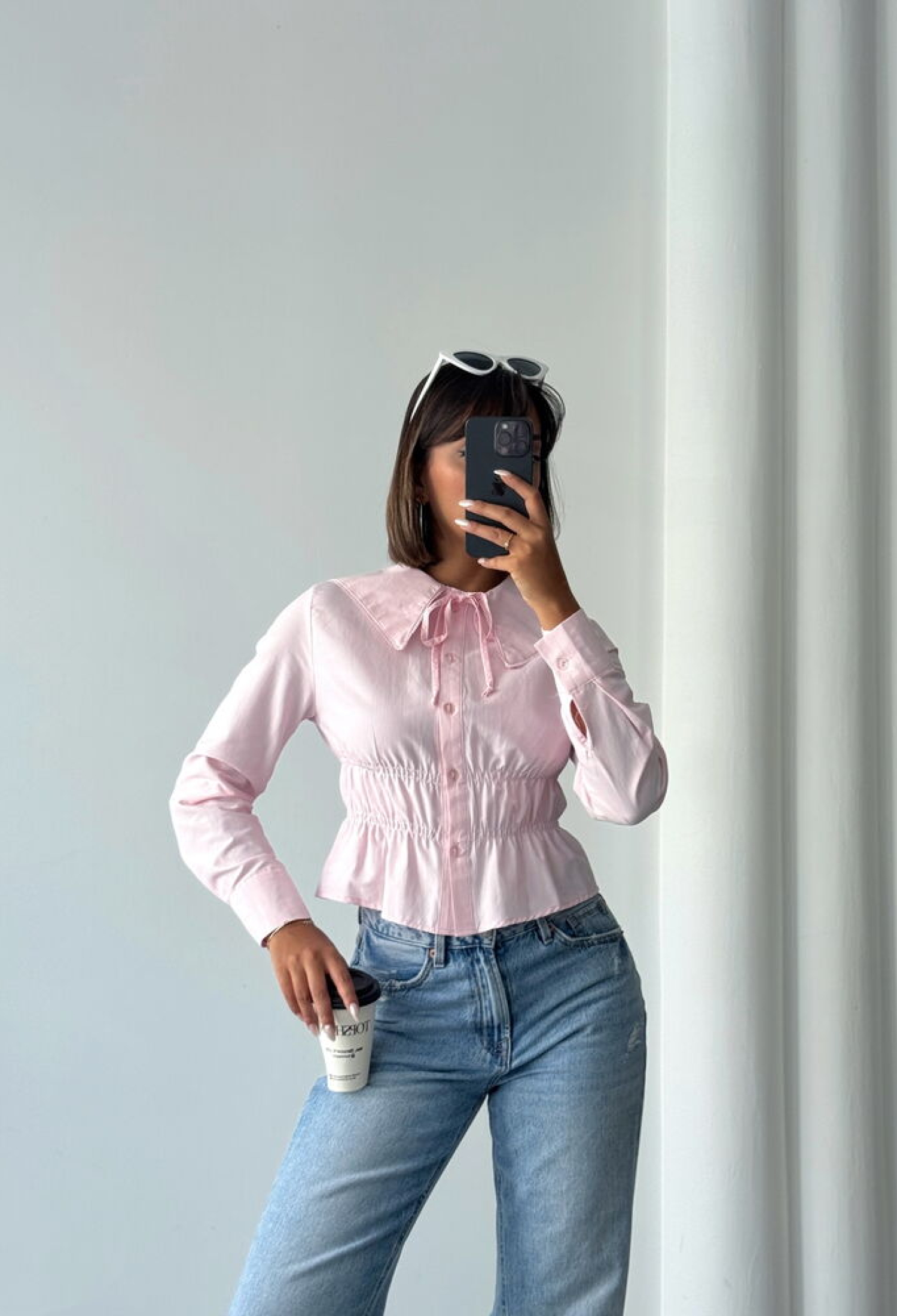 Blouse Elegant Fitted Round Neck Long Sleeve - Brand: Topshow - Women & Kids, Baby Clothes Wholesale - TheBS Women