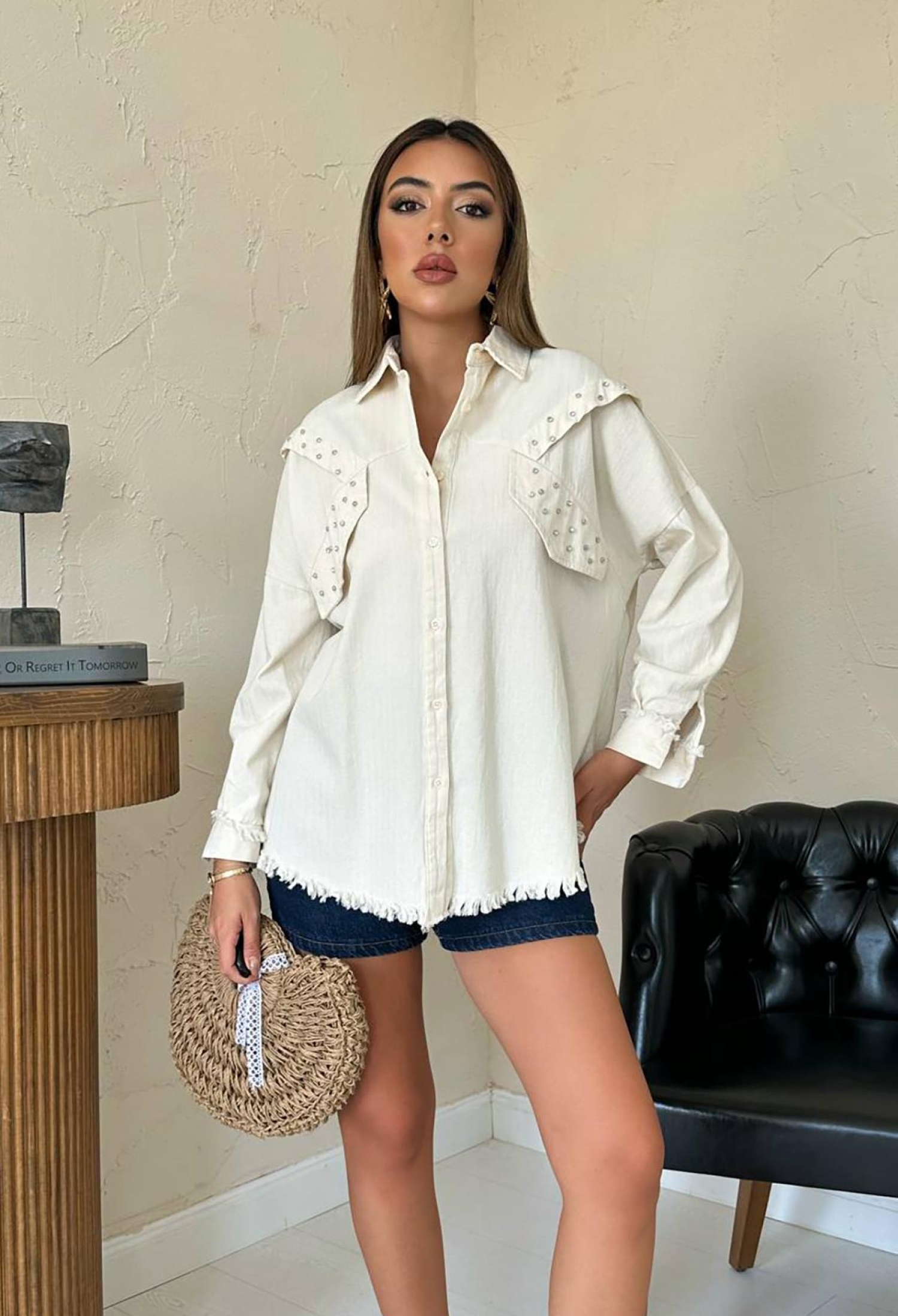 Stone Embroidered Design Shirt - Brand: Elisa - Women & Kids, Baby Clothes Wholesale - TheBS Women