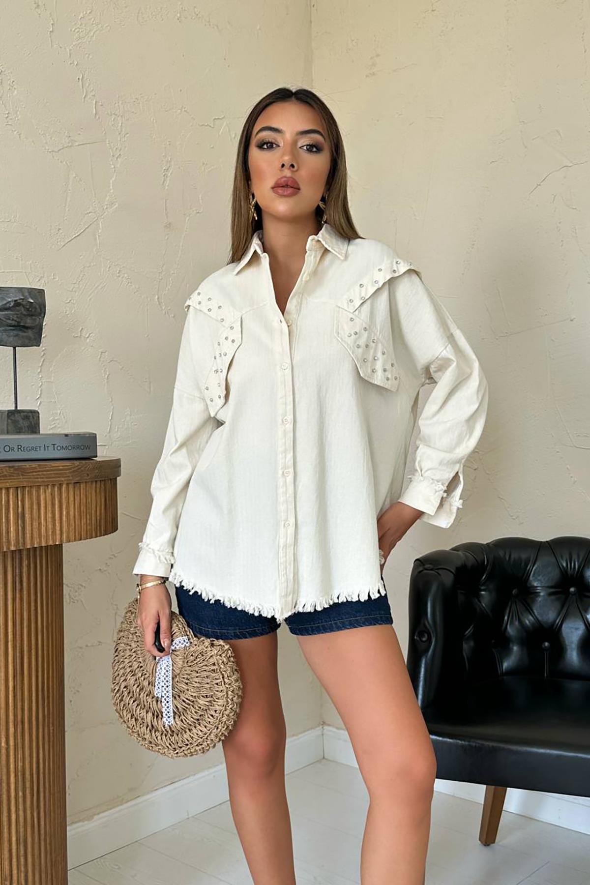Stone Embroidered Design Shirt – Brand: Elisa – Women & Kids, Baby Clothes Wholesale – TheBS Women