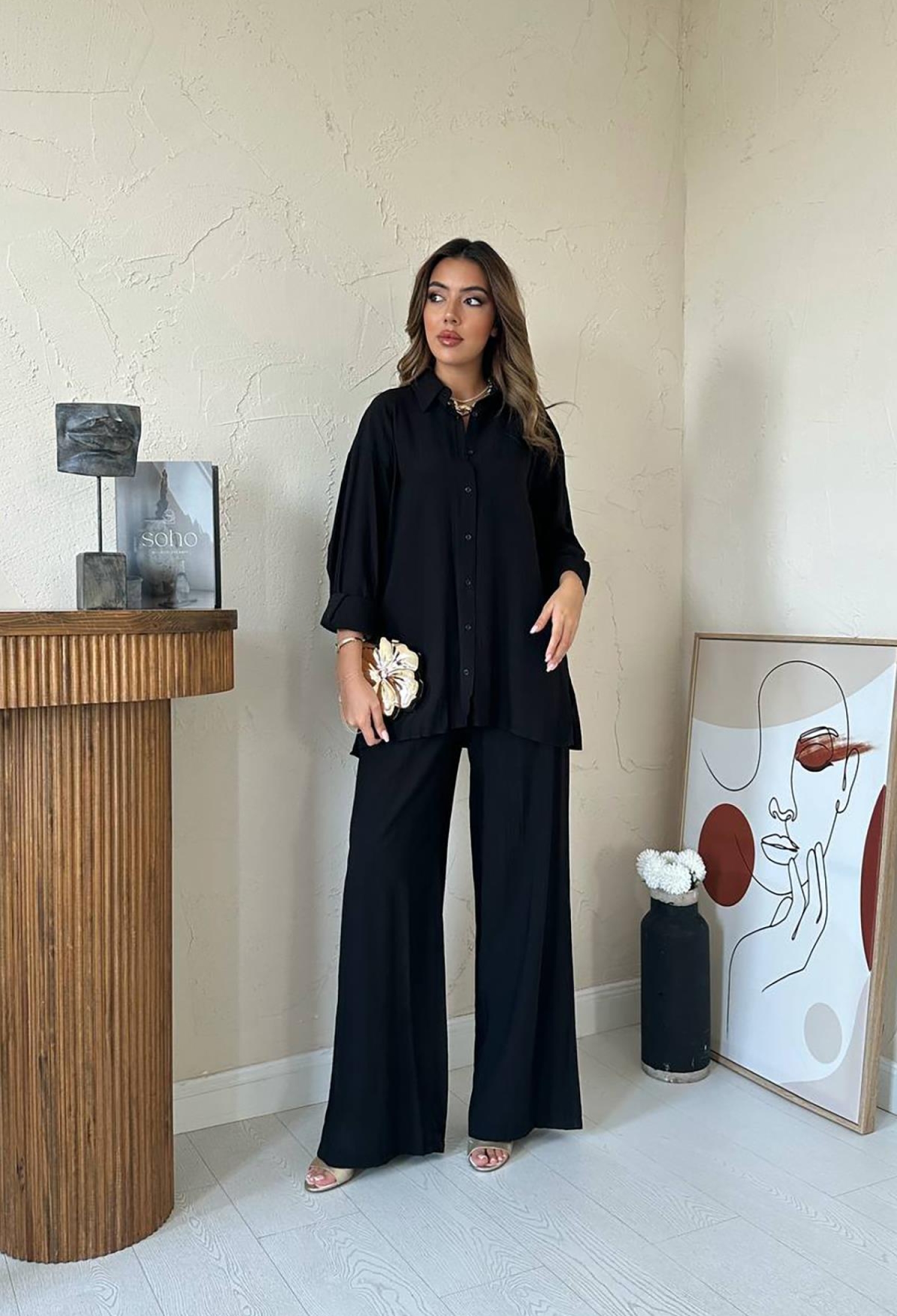 Alice Shirt And Loose Cut Trousers Set - Brand: Elisa - Women & Kids, Baby Clothes Wholesale - TheBS Women