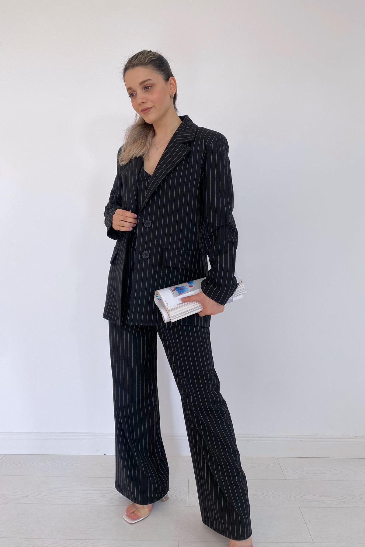 Striped Jacket & Vest And Trouser Set – Brand: Elisa – Women & Kids, Baby Clothes Wholesale – TheBS Women