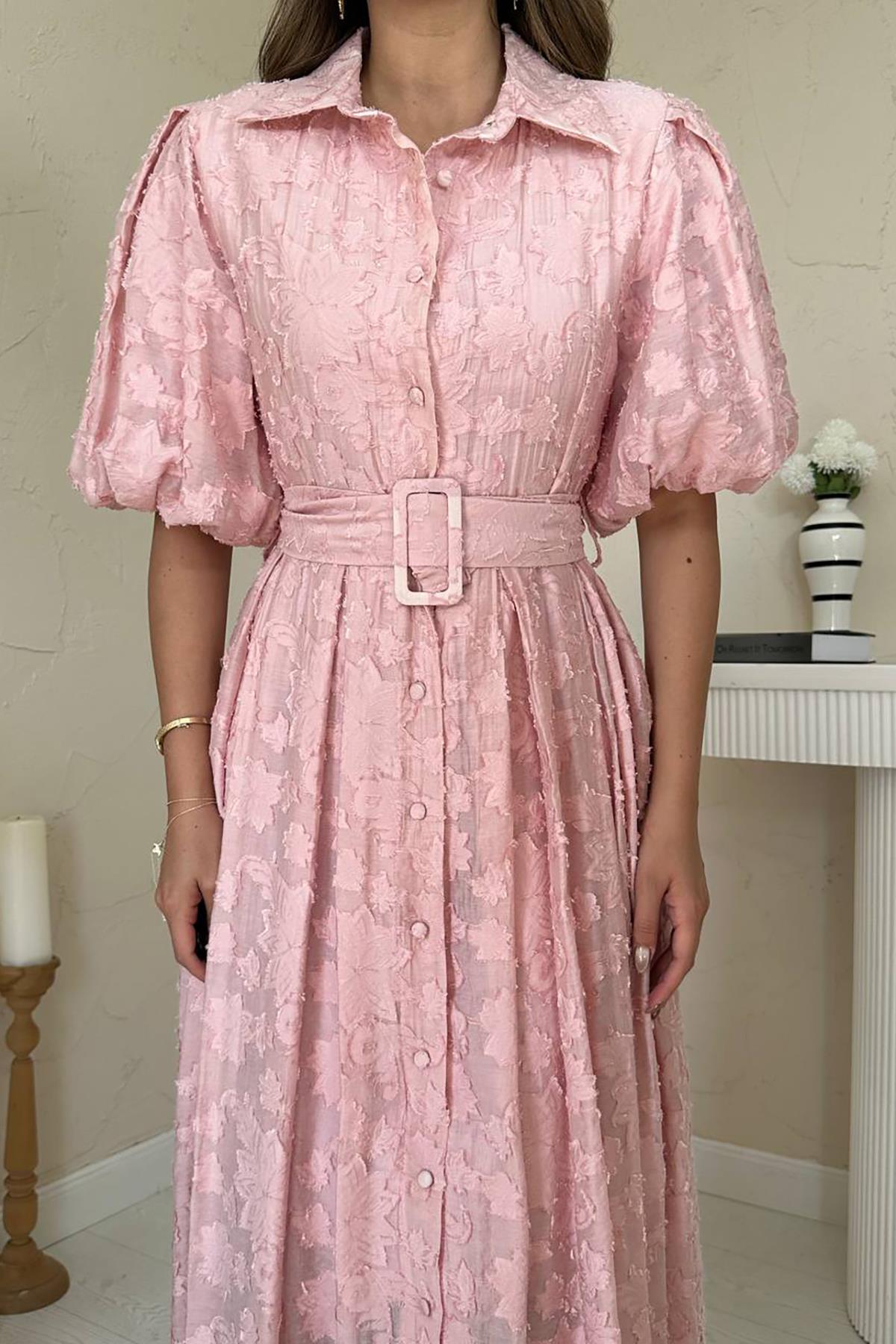 Belted Balloon Sleeve Dress – Brand: Elisa – Women & Kids, Baby Clothes Wholesale – TheBS Women