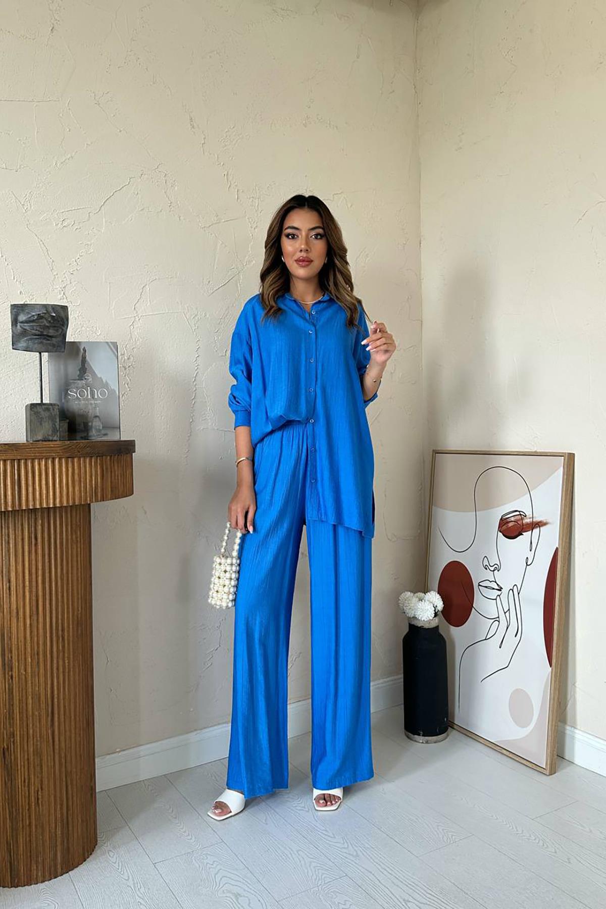 Shirt And Loose Fit Pants Set – Saks – Brand: Elisa – Women & Kids, Baby Clothes Wholesale – TheBS Women