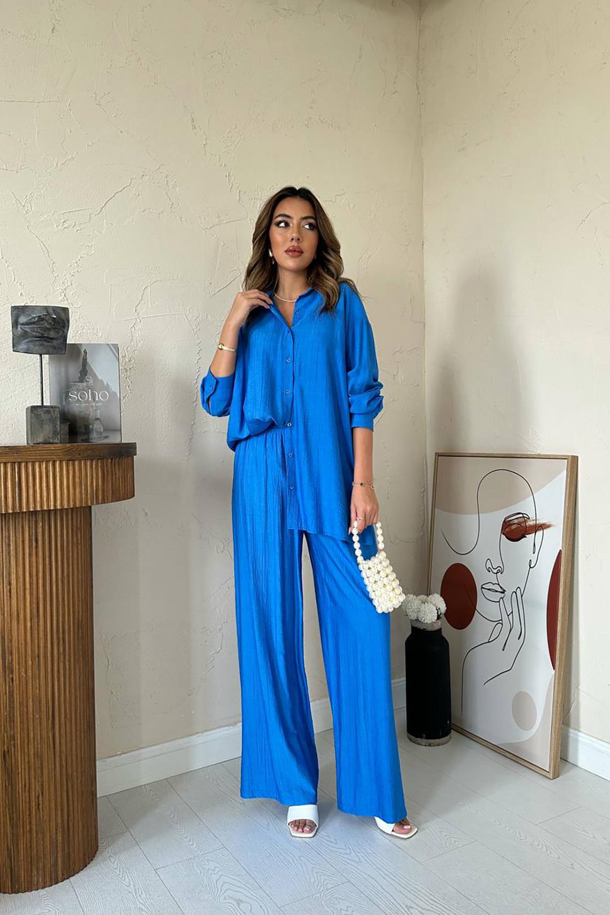 Shirt And Loose Fit Pants Set – Saks – Brand: Elisa – Women & Kids, Baby Clothes Wholesale – TheBS Women