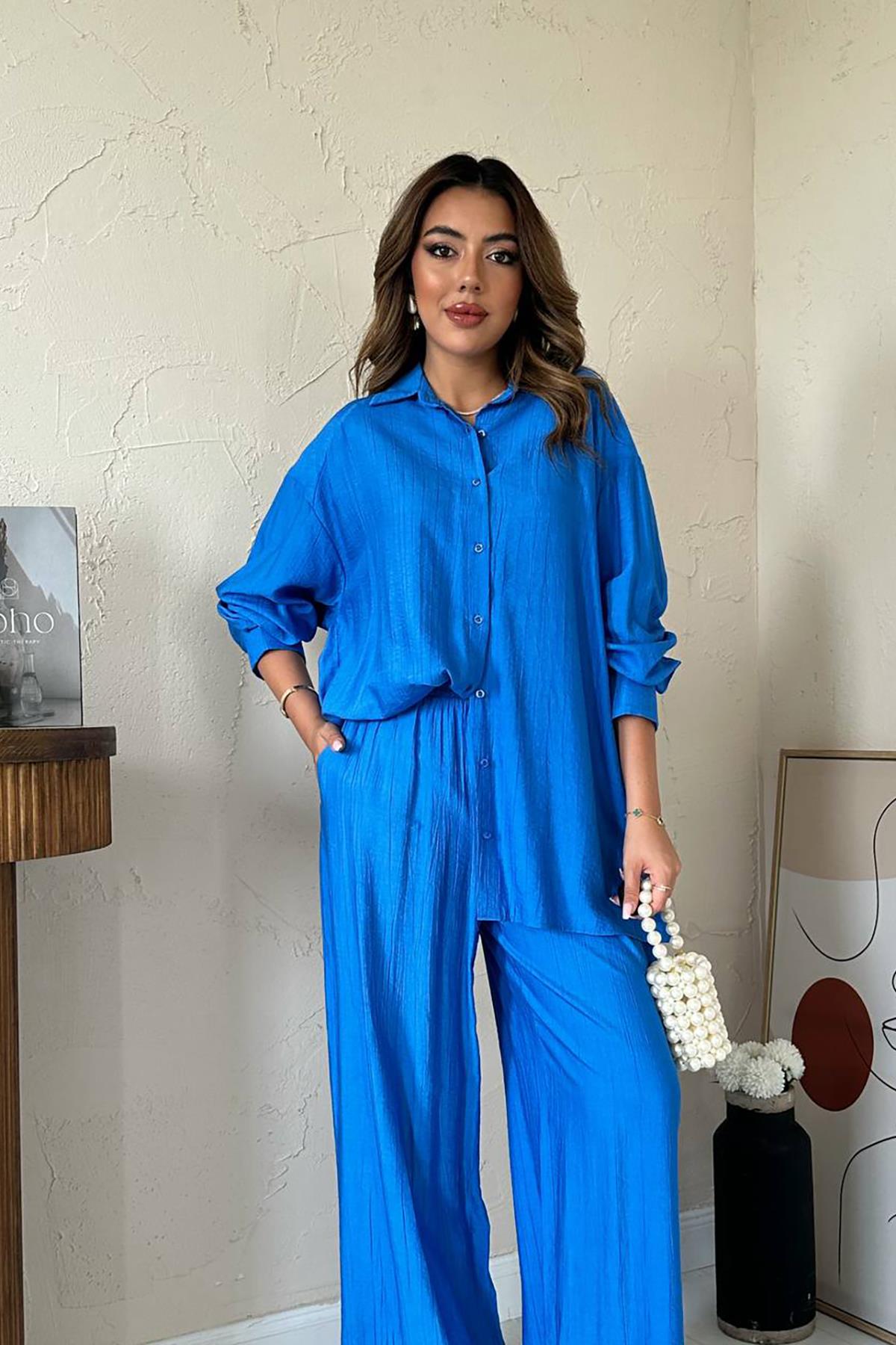 Shirt And Loose Fit Pants Set – Saks – Brand: Elisa – Women & Kids, Baby Clothes Wholesale – TheBS Women