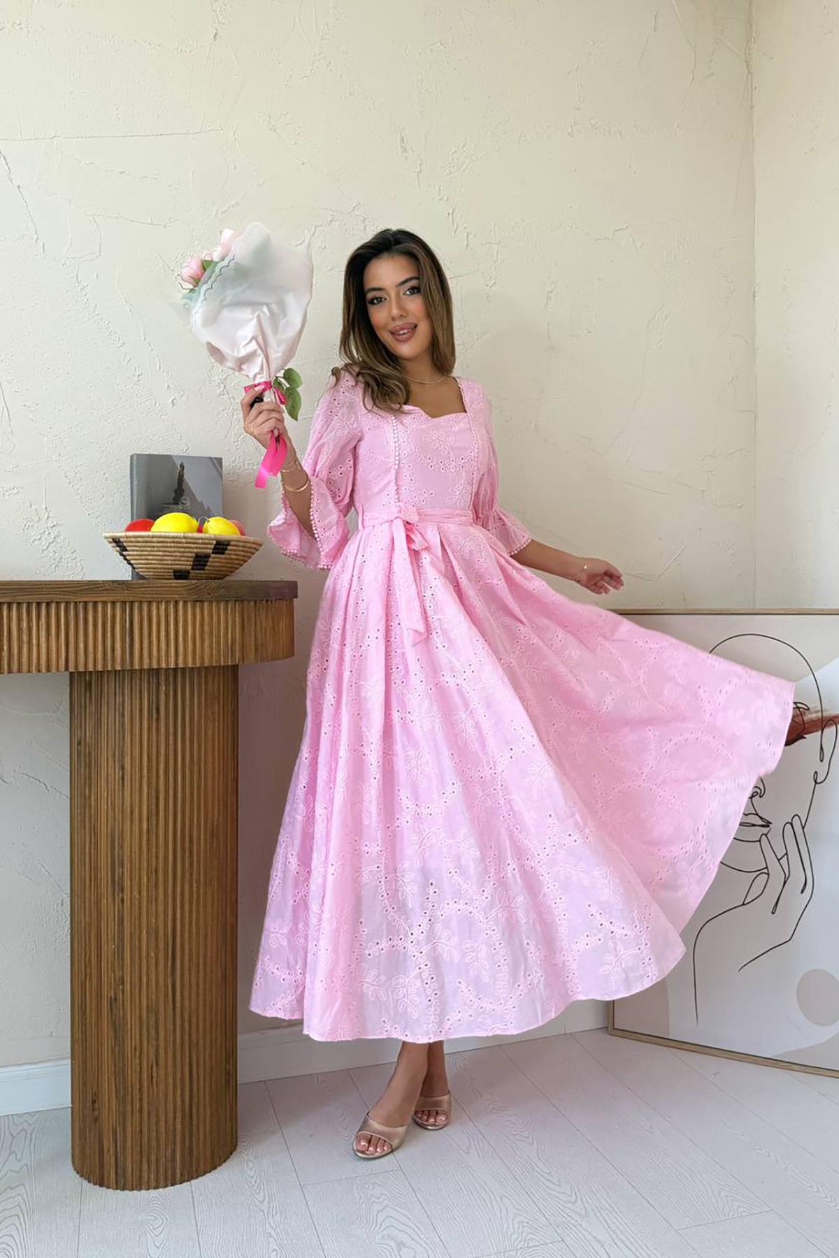 WholesaleSleeve Elastic Embroidery Dress – Brand: Elisa – Women & Kids, Baby Clothes Wholesale – TheBS Women