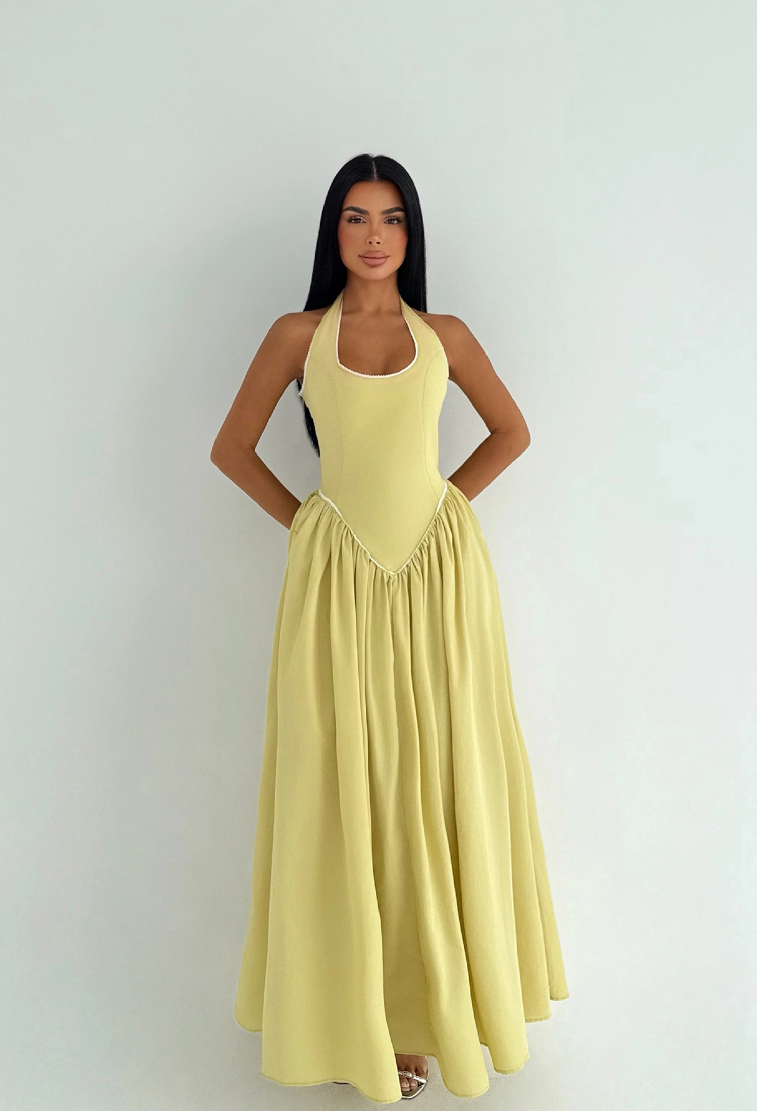 Fit And Flare Halter Neck Dress - Brand: EYYO ATELIER - Women & Kids, Baby Clothes Wholesale - TheBS Women