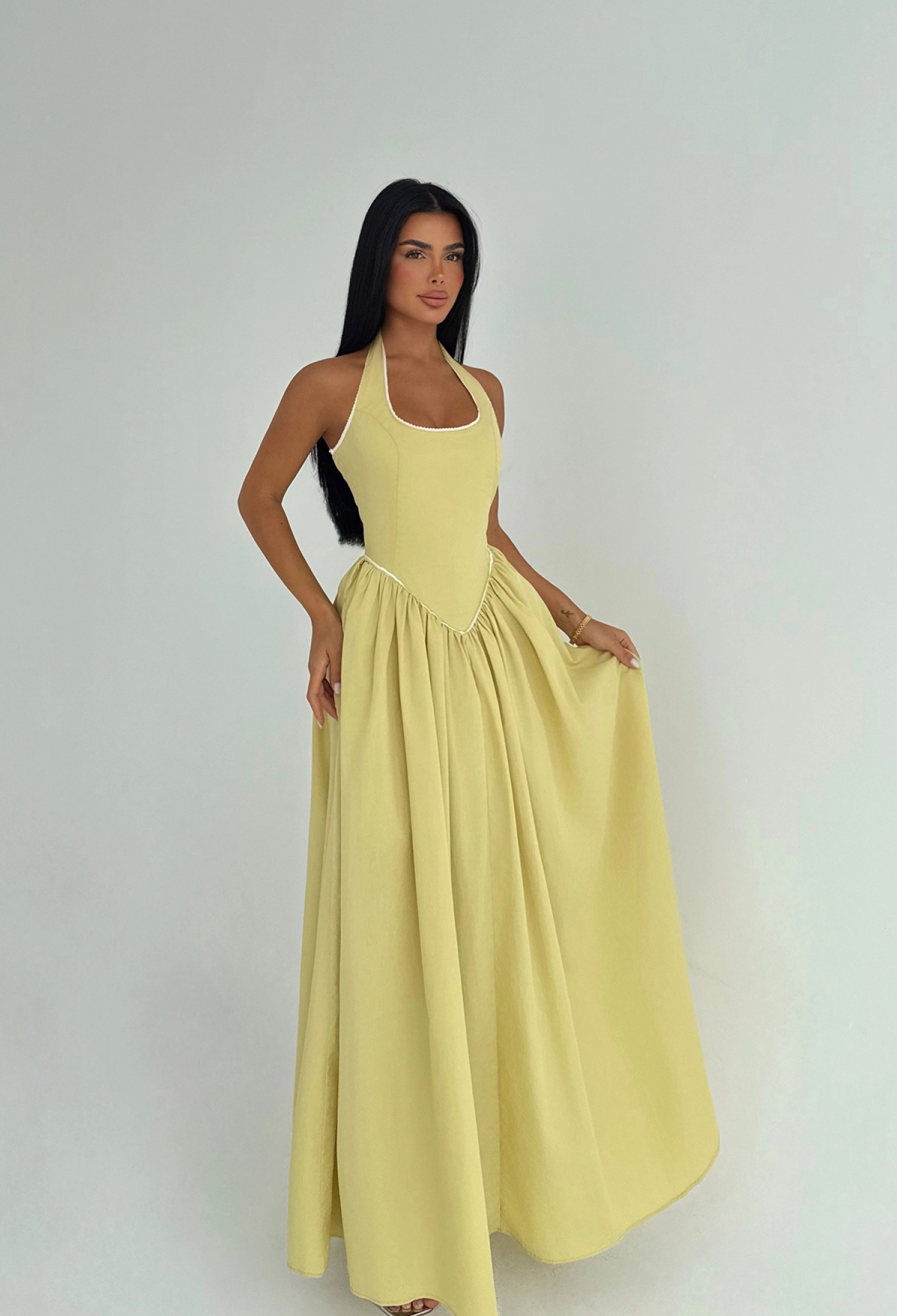 Fit And Flare Halter Neck Dress - Brand: EYYO ATELIER - Women & Kids, Baby Clothes Wholesale - TheBS Women