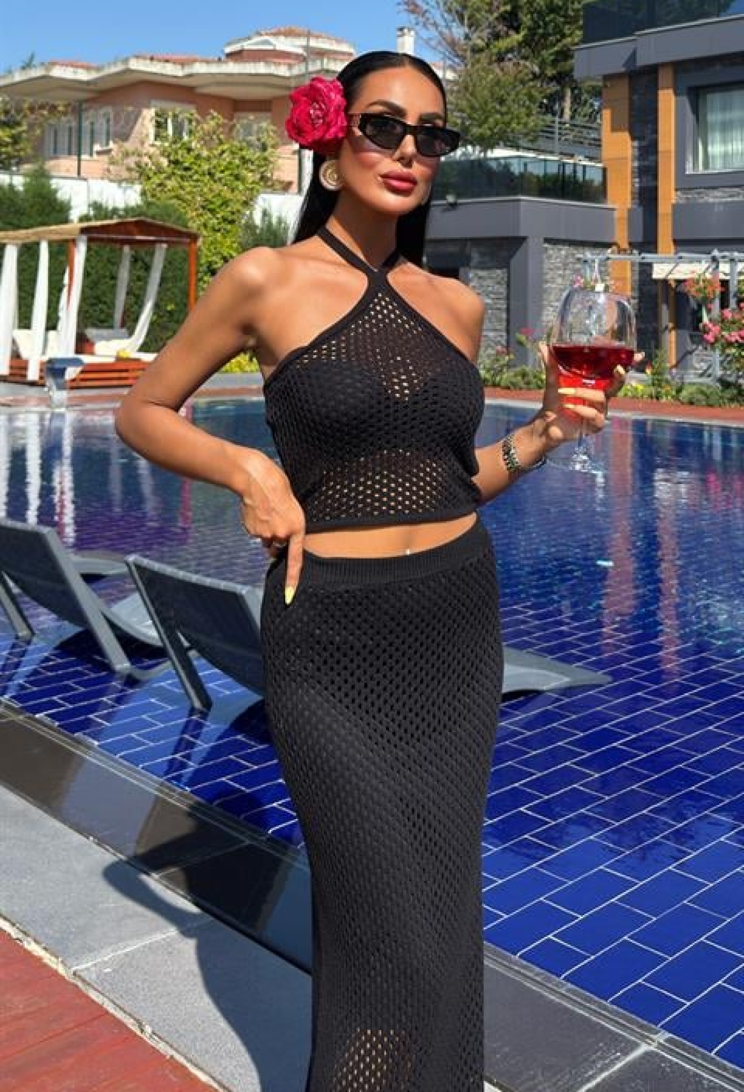 Fishnet Knitted Double Suit - Brand: Sobe Istanbul - Women & Kids, Baby Clothes Wholesale - TheBS Women