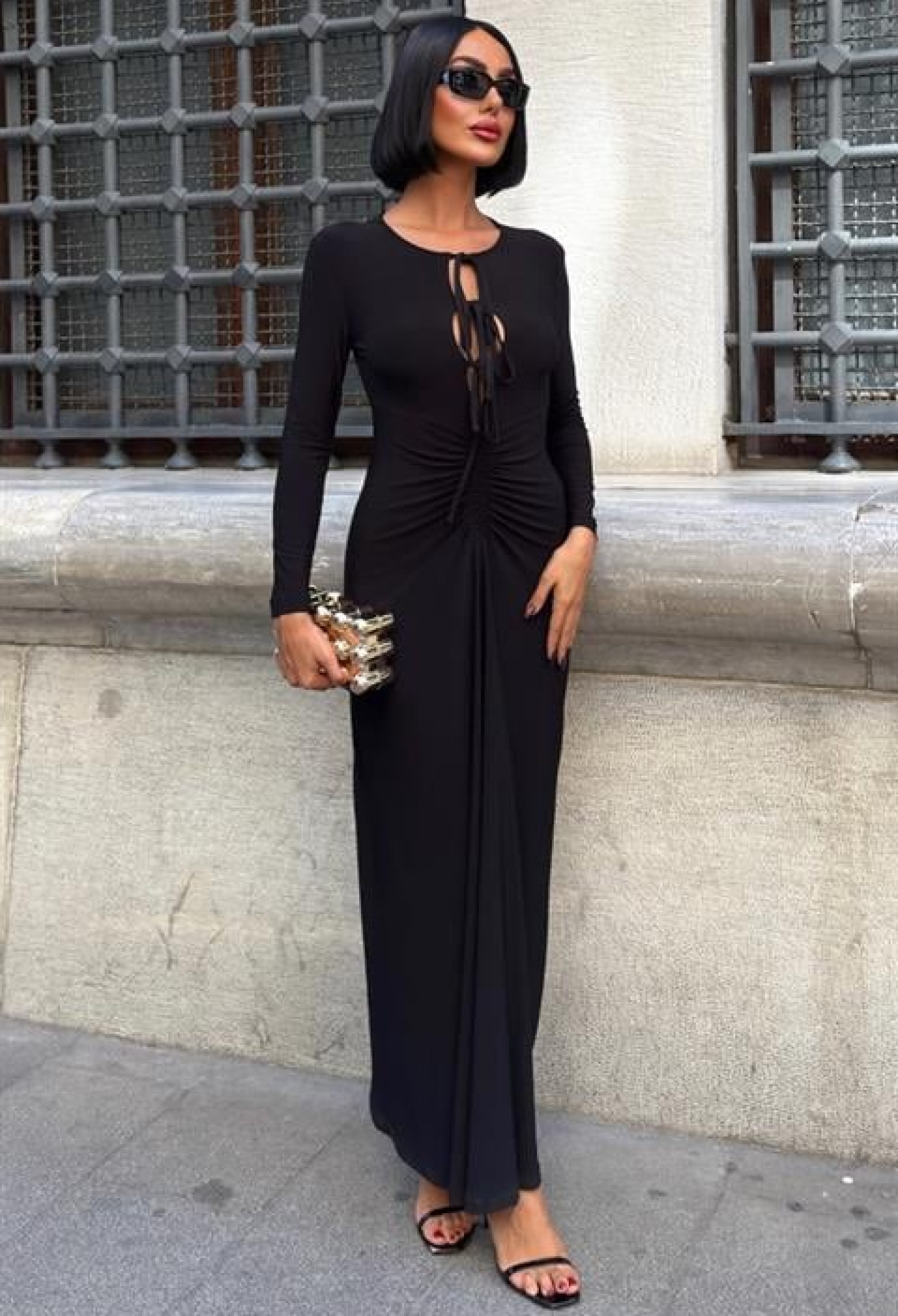 Long Low Cut Dress - Brand: Sobe Istanbul - Women & Kids, Baby Clothes Wholesale - TheBS Women