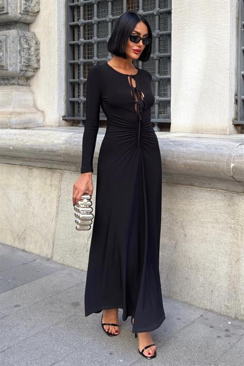 Long Low Cut Dress - Brand: Sobe Istanbul - Women & Kids, Baby Clothes Wholesale - TheBS Women