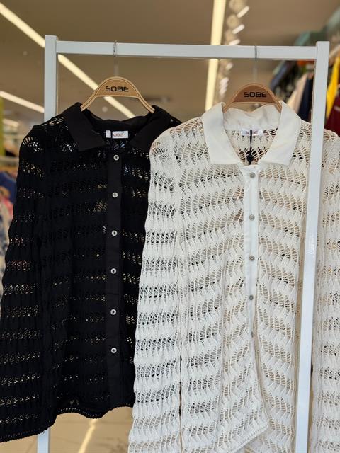 Fabric Collar Knitwear Cardigan – Brand: Sobe Istanbul – Women & Kids, Baby Clothes Wholesale – TheBS Women