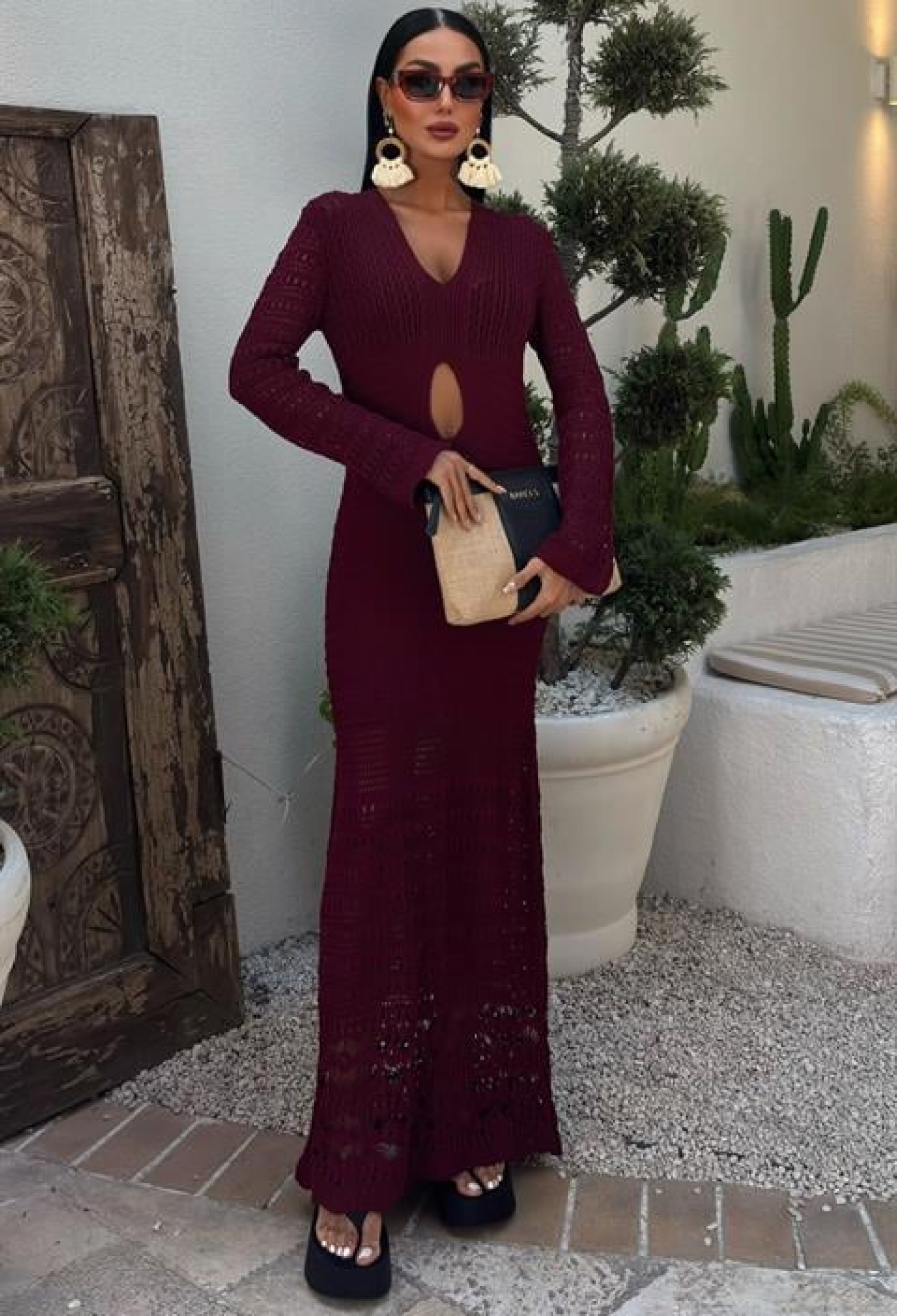 Belly Neckline Openwork Dress - Brand: Sobe Istanbul - Women & Kids, Baby Clothes Wholesale - TheBS Women