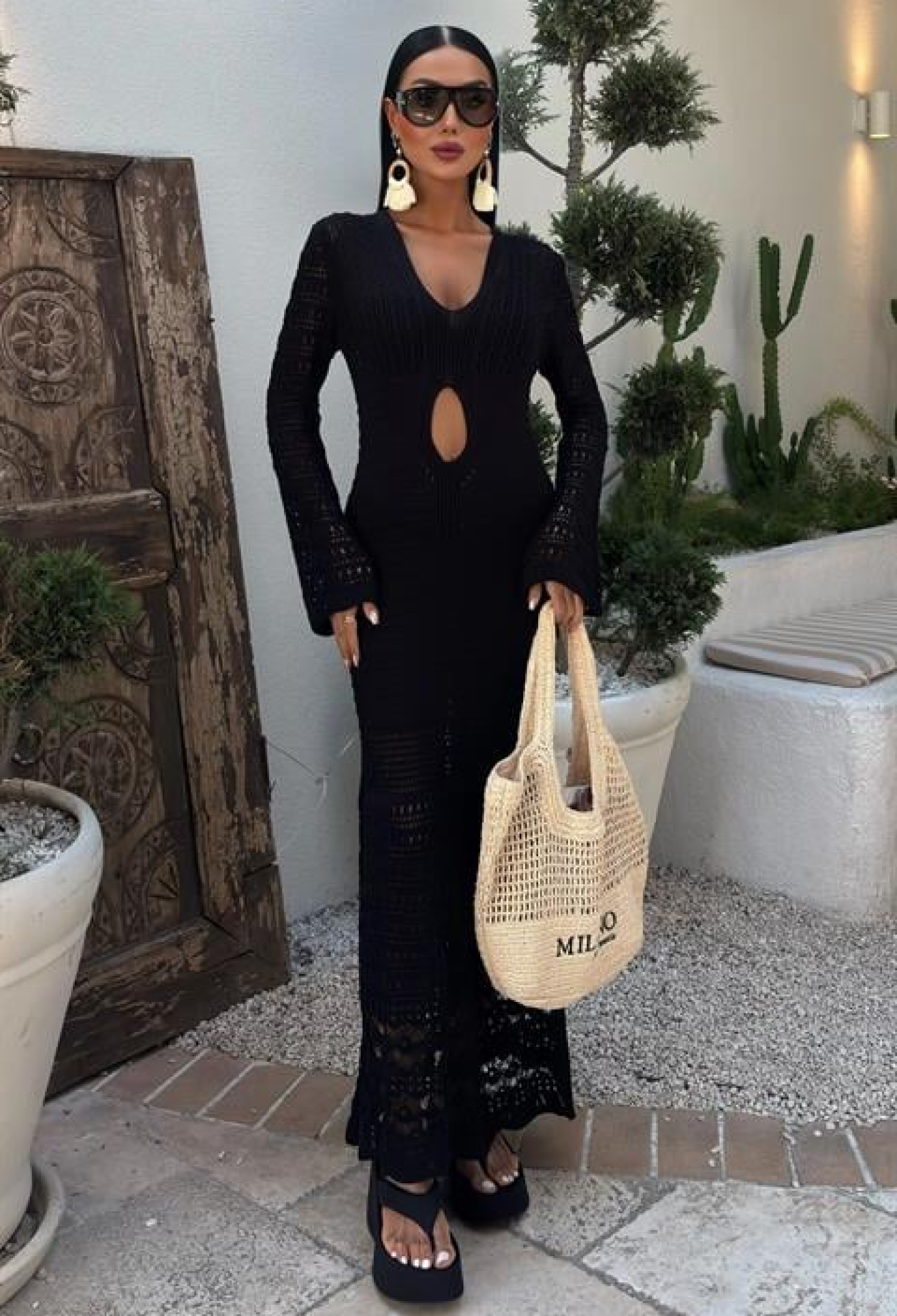 Belly Neckline Openwork Dress - Brand: Sobe Istanbul - Women & Kids, Baby Clothes Wholesale - TheBS Women