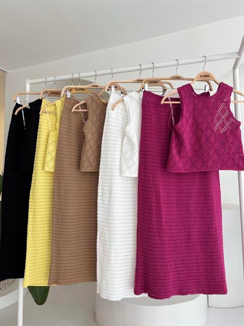 Back Cross Detail Openwork Knitwear Suit - Brand: Sobe Istanbul - Women & Kids, Baby Clothes Wholesale - TheBS Women Back Cross Detail Openwork Knitwear Suit - Brand: Sobe Istanbul - Women & Kids, Baby Clothes Wholesale - TheBS Women