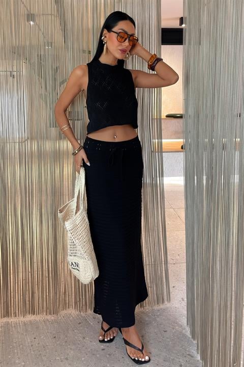 Back Cross Detail Openwork Knitwear Suit - Brand: Sobe Istanbul - Women & Kids, Baby Clothes Wholesale - TheBS Women Back Cross Detail Openwork Knitwear Suit - Brand: Sobe Istanbul - Women & Kids, Baby Clothes Wholesale - TheBS Women