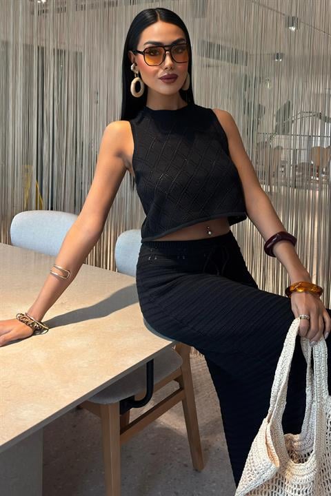 Back Cross Detail Openwork Knitwear Suit - Brand: Sobe Istanbul - Women & Kids, Baby Clothes Wholesale - TheBS Women Back Cross Detail Openwork Knitwear Suit - Brand: Sobe Istanbul - Women & Kids, Baby Clothes Wholesale - TheBS Women