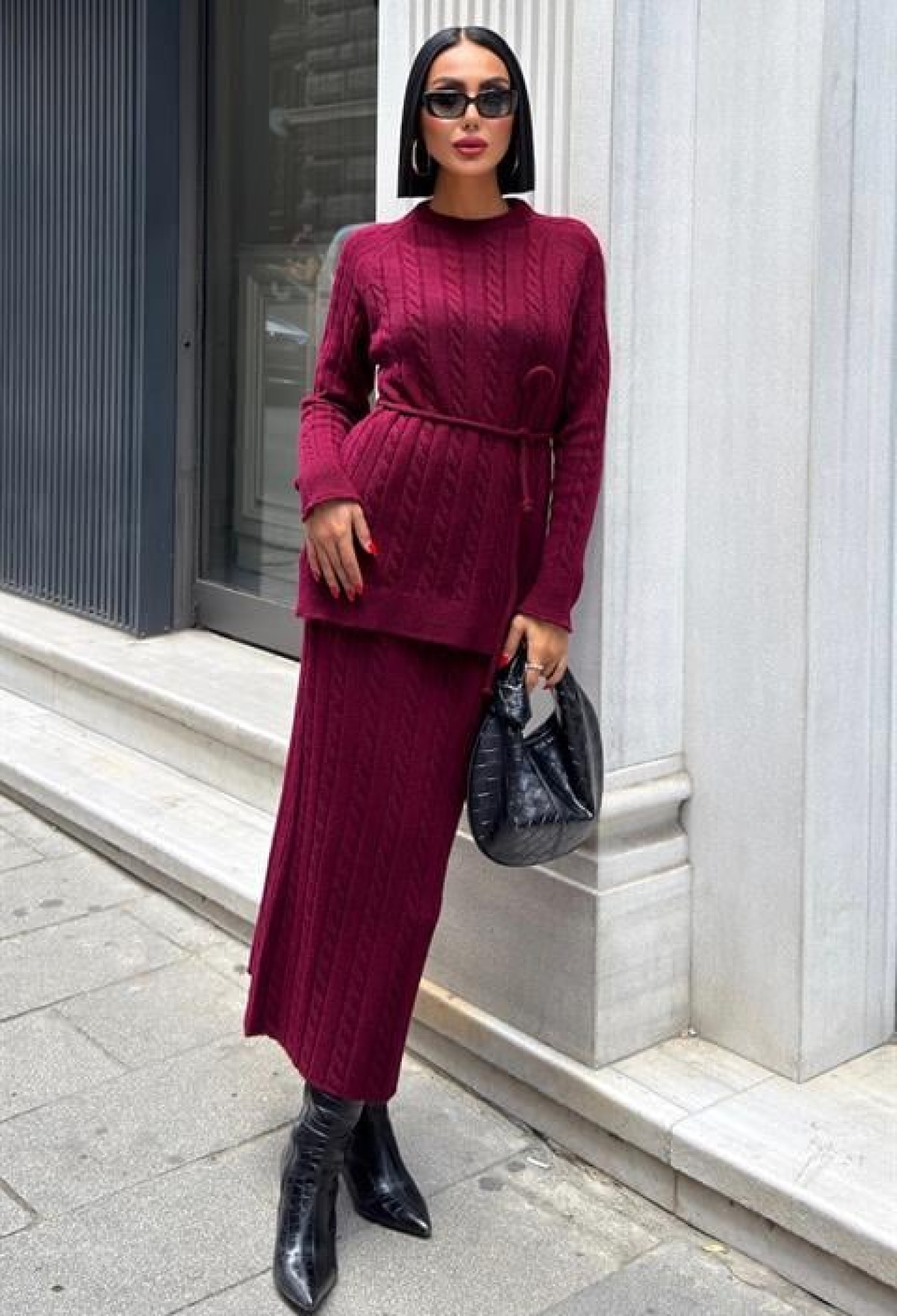 Set - Elegant Pencil Maxi Skirt Ensemble - Brand: Sobe Istanbul - Women & Kids, Baby Clothes Wholesale - TheBS Women