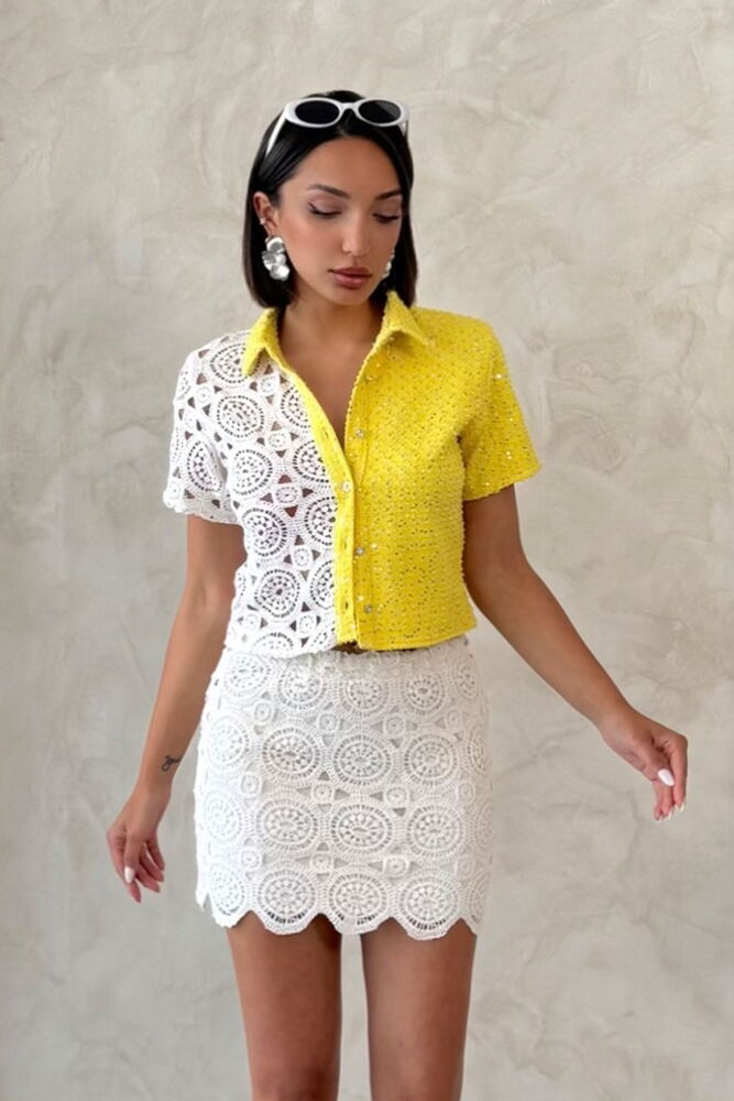 Lace Above Knee Skirt – Raw – Brand: Topshow – Women & Kids, Baby Clothes Wholesale – TheBS Women