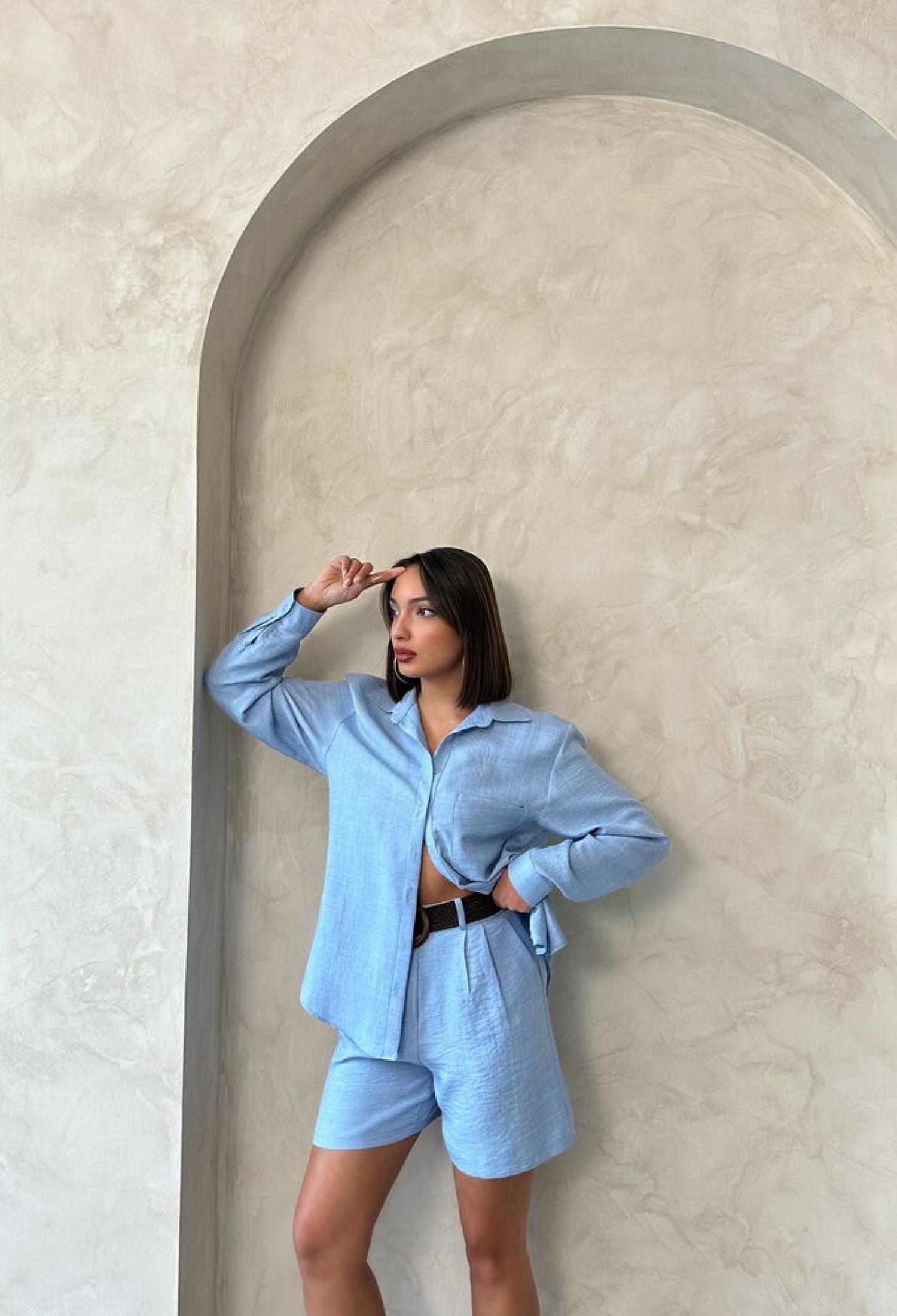 D 2686 Belted Shorts - Brand: Topshow - Women & Kids, Baby Clothes Wholesale - TheBS Women