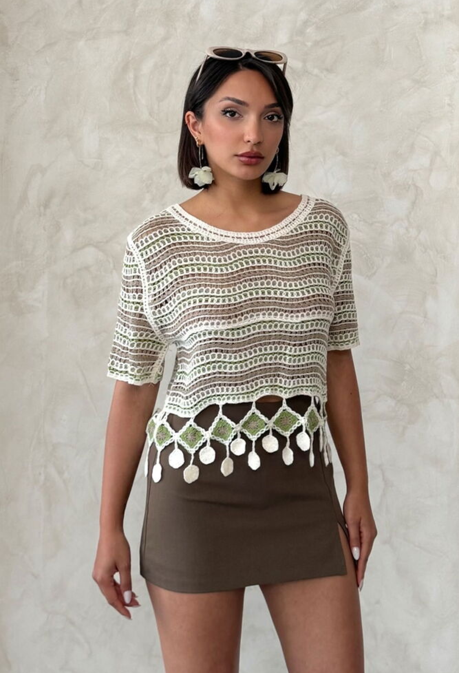 Net Blouse With Pompoms - Brand: Topshow - Women & Kids, Baby Clothes Wholesale - TheBS Women