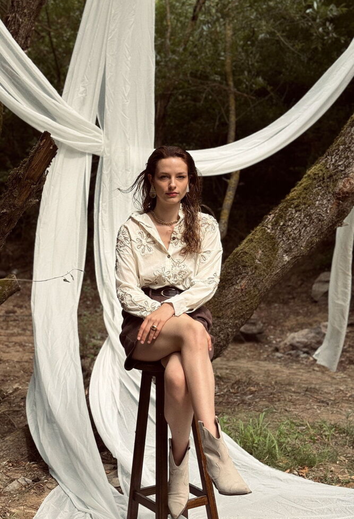 White Casual Boho Elegant Floral Shirt - Brand: Topshow - Women & Kids, Baby Clothes Wholesale - TheBS Women