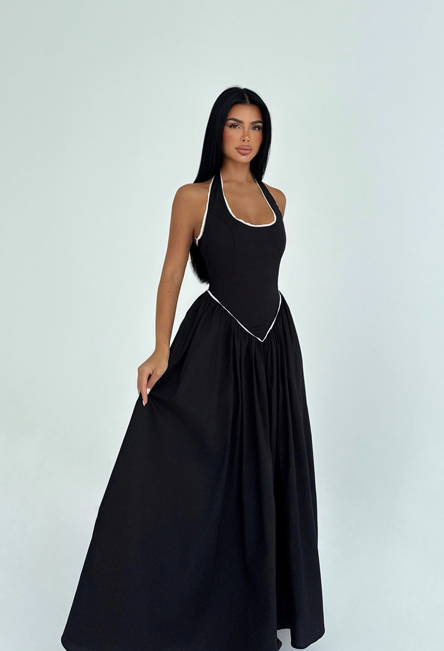 Fit And Flare Halter Neck Dress - Brand: EYYO ATELIER - Women & Kids, Baby Clothes Wholesale - TheBS Women