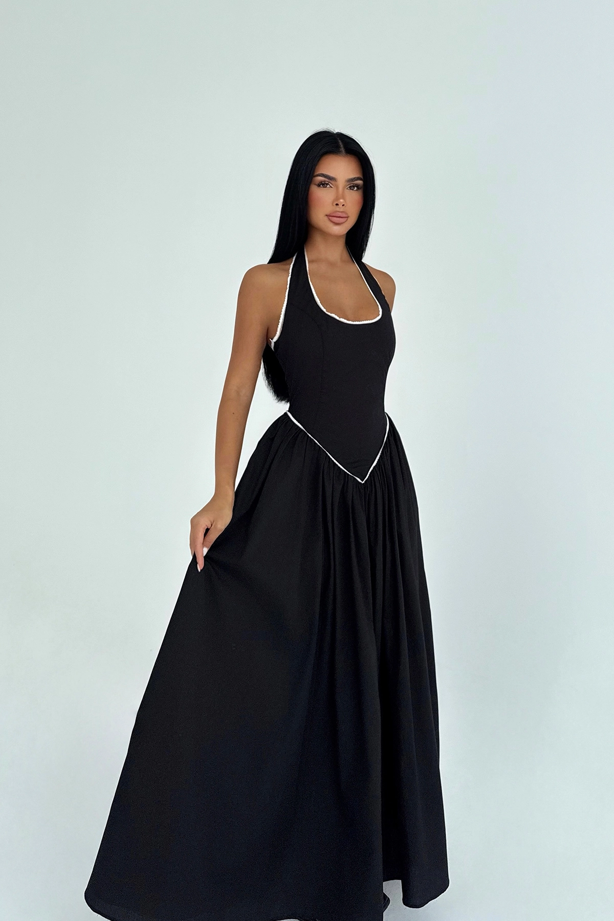 Fit And Flare Halter Neck Dress - Brand: EYYO ATELIER - Women & Kids, Baby Clothes Wholesale - TheBS Women