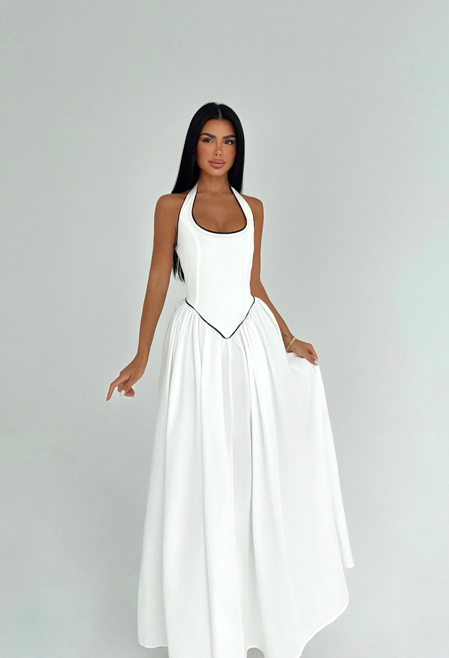 Fit And Flare Halter Neck Dress - Brand: EYYO ATELIER - Women & Kids, Baby Clothes Wholesale - TheBS Women