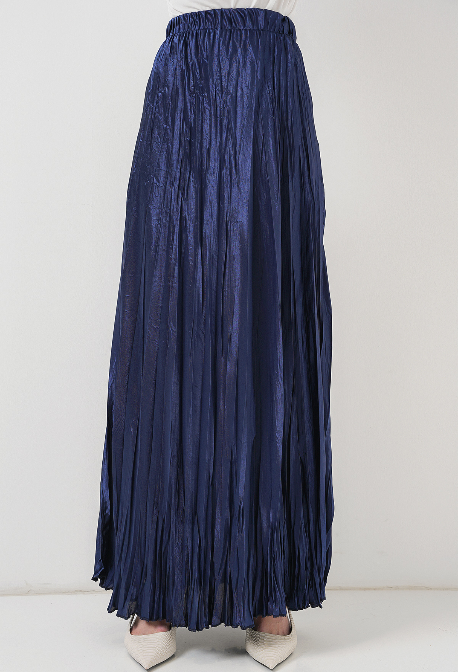 NavyPleated Maxi Skirt With High Waist - Brand: Bigdart - Women & Kids, Baby Clothes Wholesale - TheBS Women