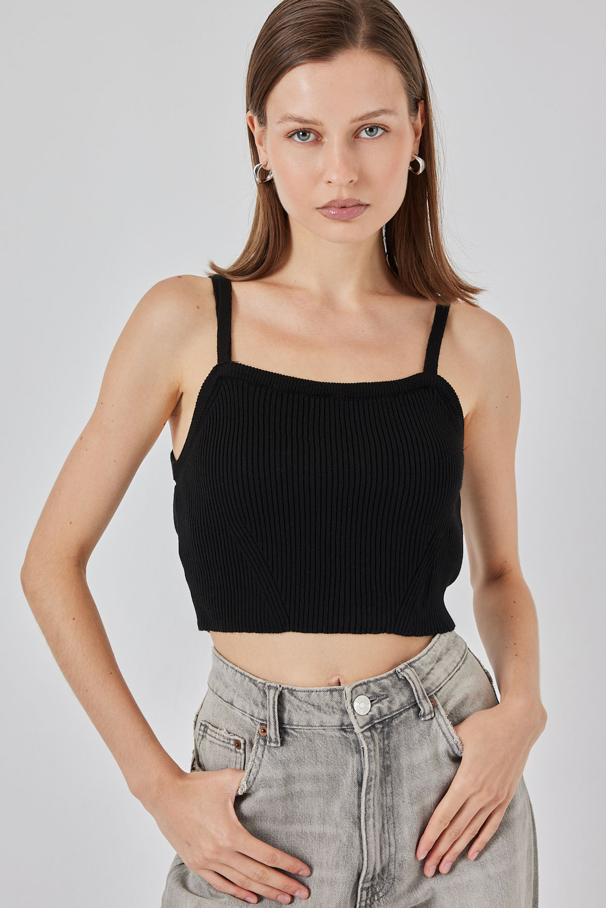 Slim Fit Sleeveless Crop Blouse With Cap Sleeves - Brand: Bigdart - Women & Kids, Baby Clothes Wholesale - TheBS Women