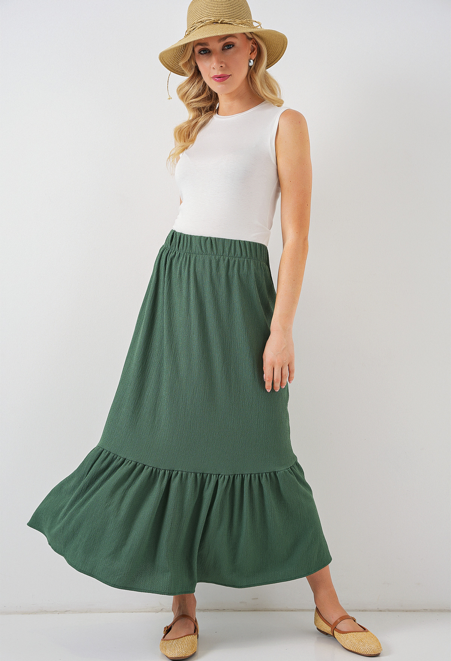 Flared Maxi Skirt With Mid Waist - Brand: Bigdart - Women & Kids, Baby Clothes Wholesale - TheBS Women