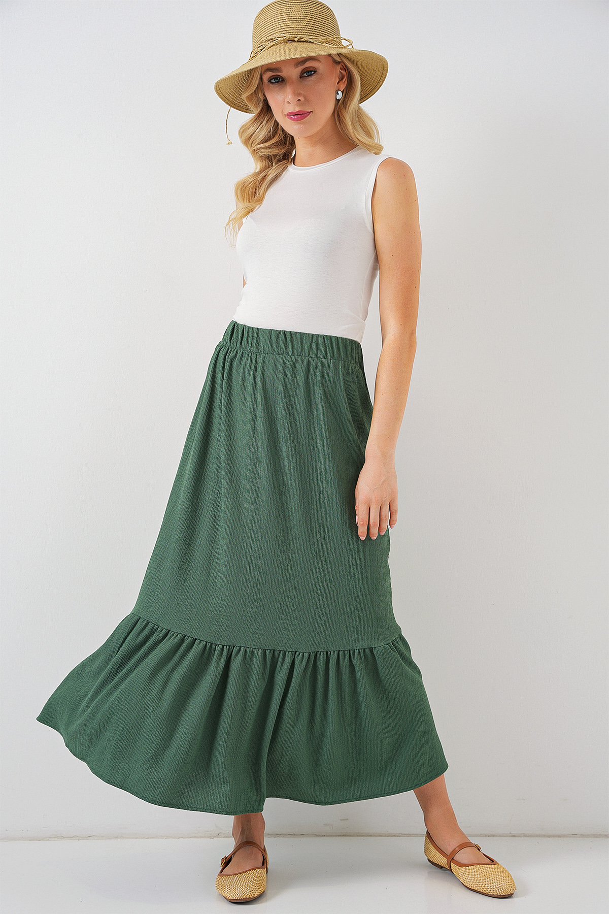 Flared Maxi Skirt With Mid Waist - Brand: Bigdart - Women & Kids, Baby Clothes Wholesale - TheBS Women