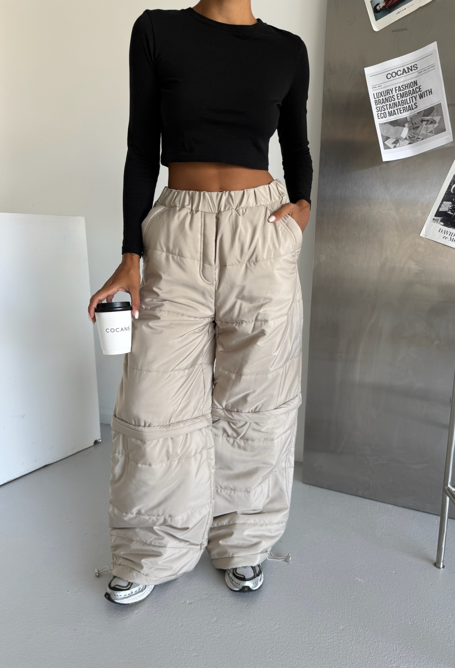 Zipper Detail Quilted Trousers - Brand: Black Fashion - Women & Kids, Baby Clothes Wholesale - TheBS Women