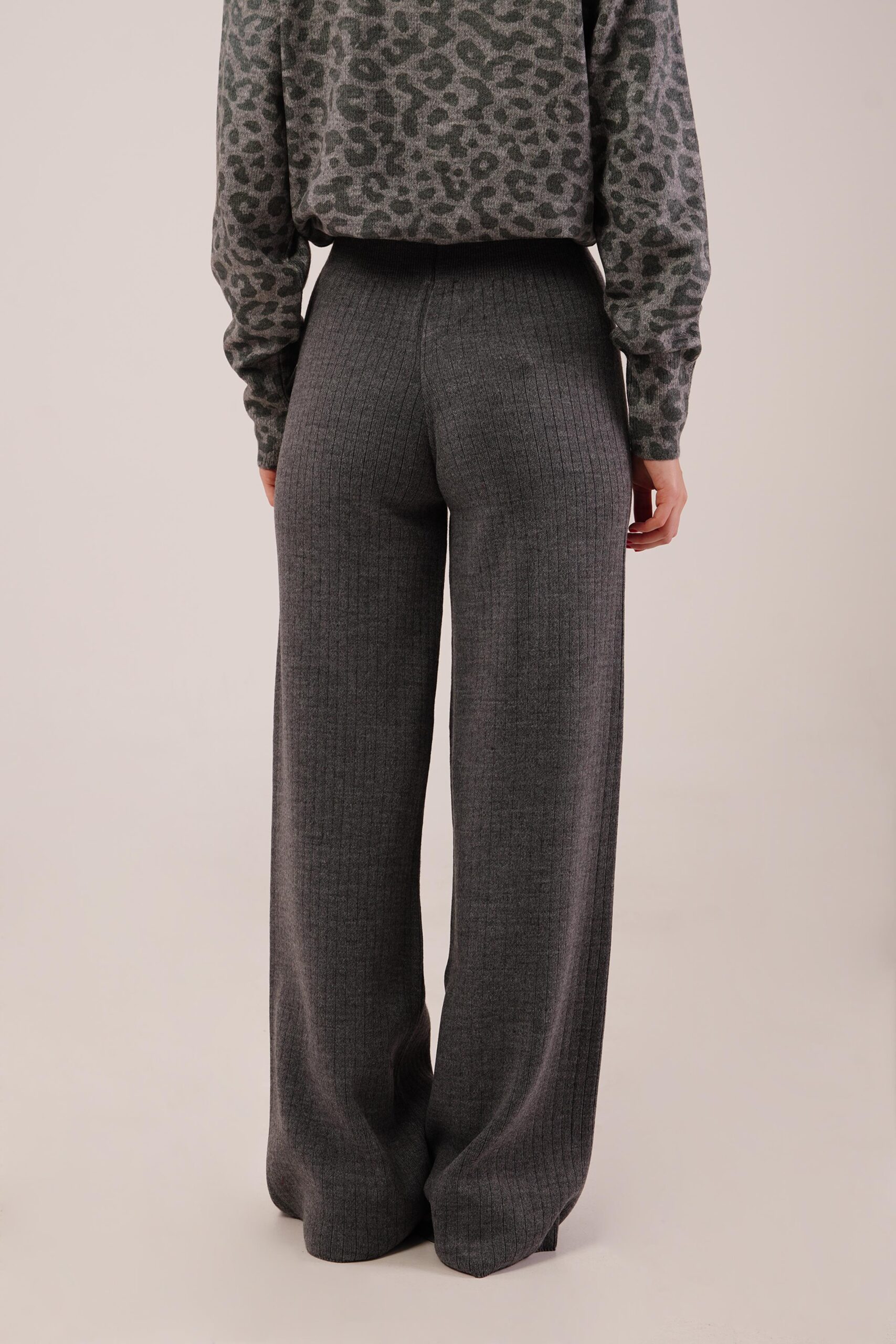 Grey Palazzo Pants With Wide Leg And Mid Waist - Brand: Lustrin - Women & Kids, Baby Clothes Wholesale - TheBS Women Grey Palazzo Pants With Wide Leg And Mid Waist - Brand: Lustrin - Women & Kids, Baby Clothes Wholesale - TheBS Women